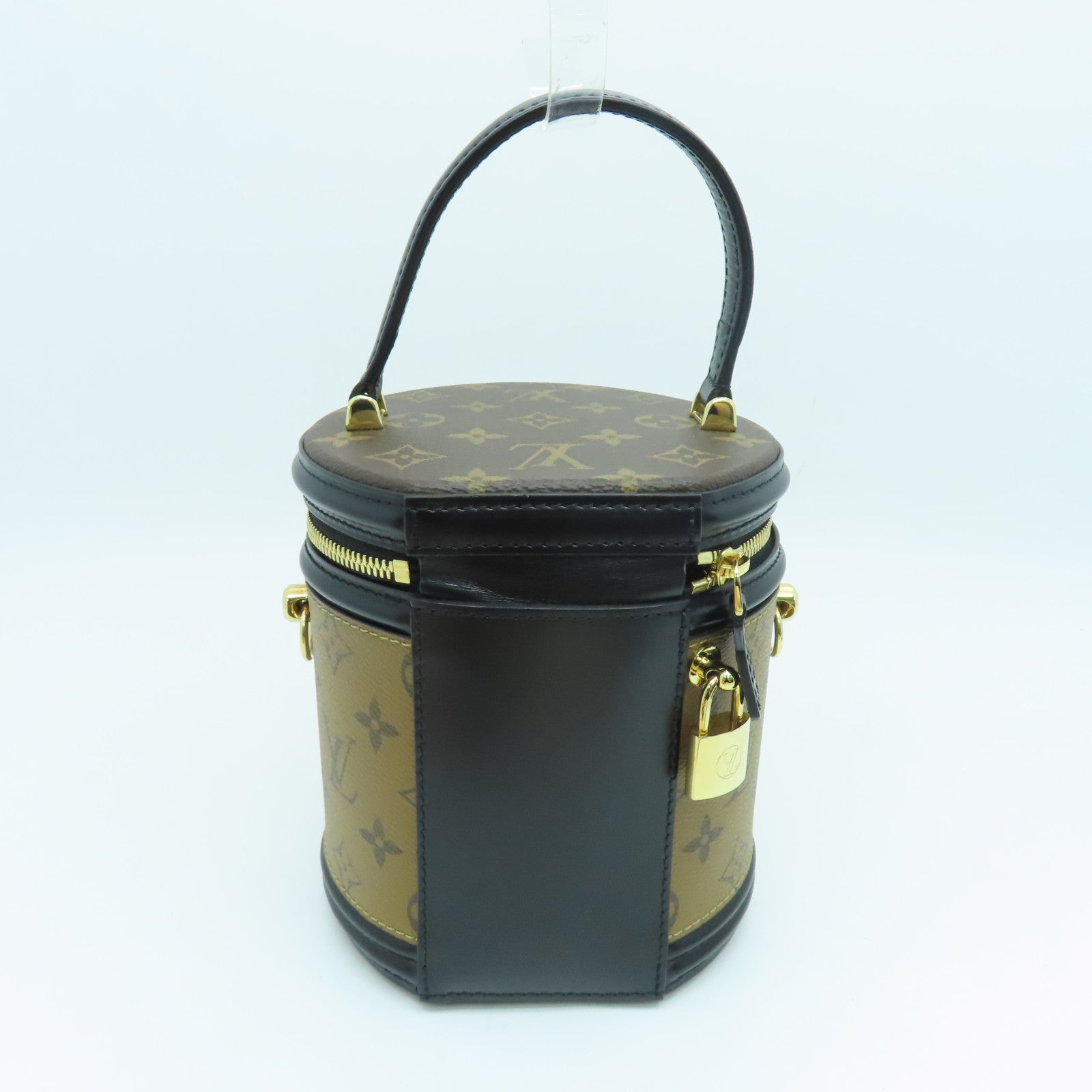 LOUIS VUITTON Monogram Reverse Cannes手挽肩背两用袋啡色