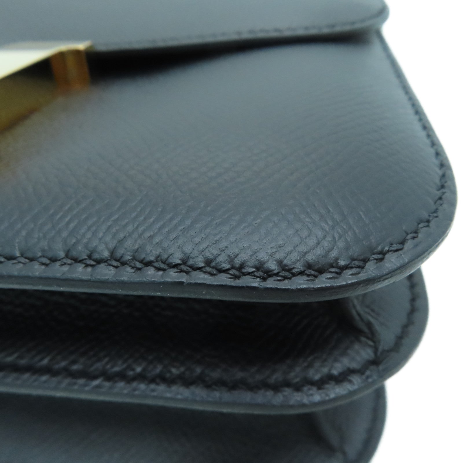 HERMES 【激减优惠】Epsom皮革Constance 24 2 Way Shoulder Bag金扣肩背袋黑色
