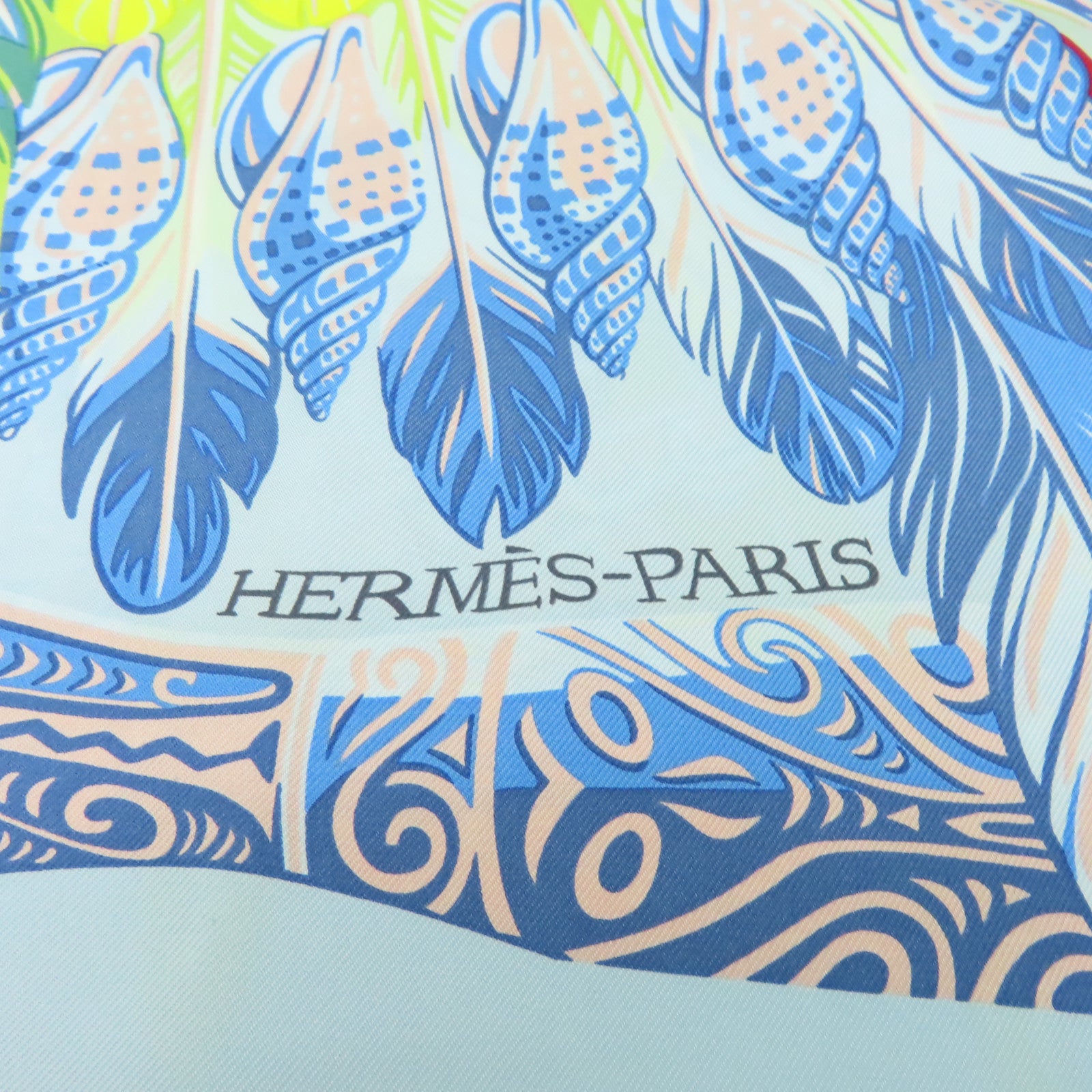 HERMES 【激減優惠】絲質Scarf圍巾藍色/彩色
