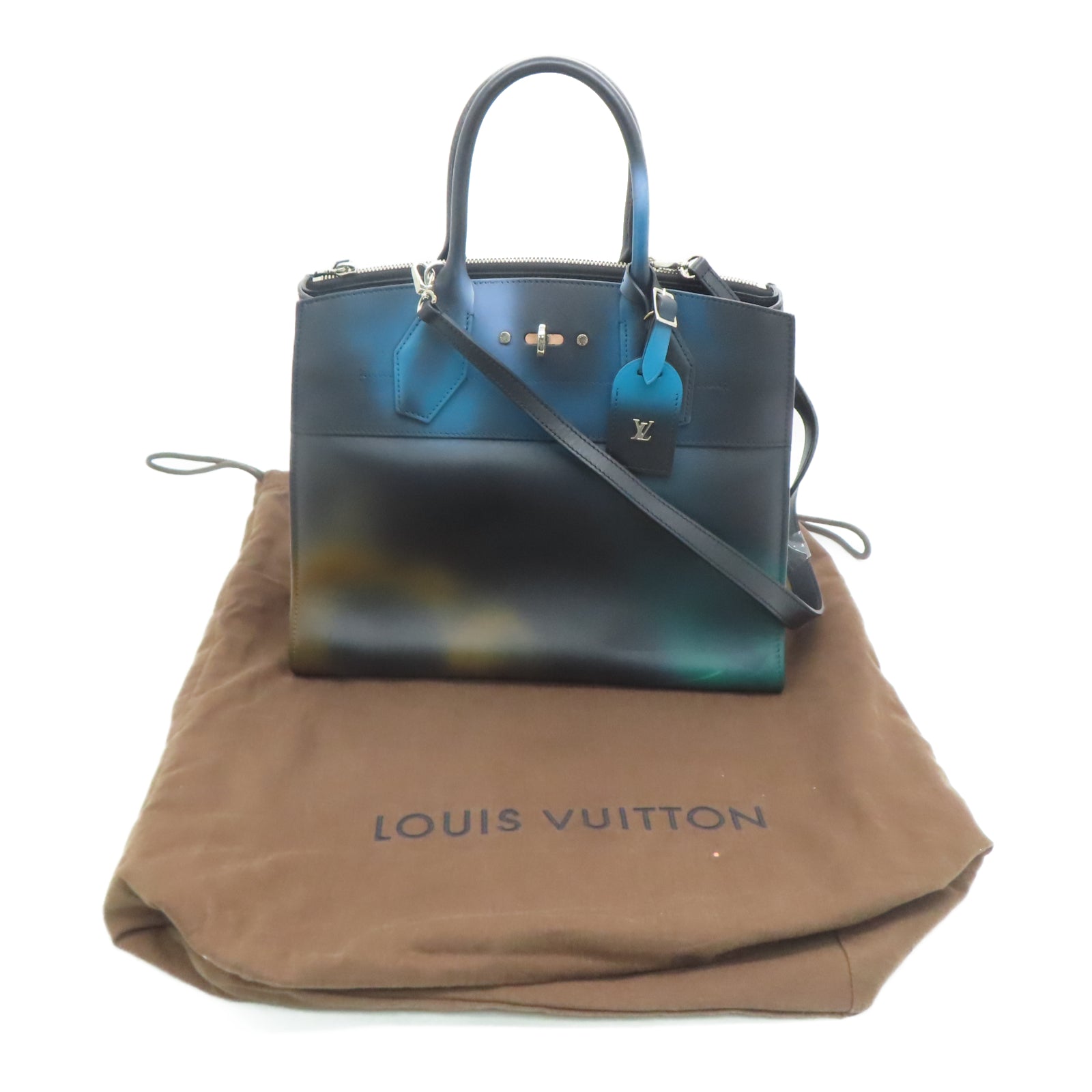 LOUIS VUITTON 牛皮皮革City Steamer银扣肩背袋多色