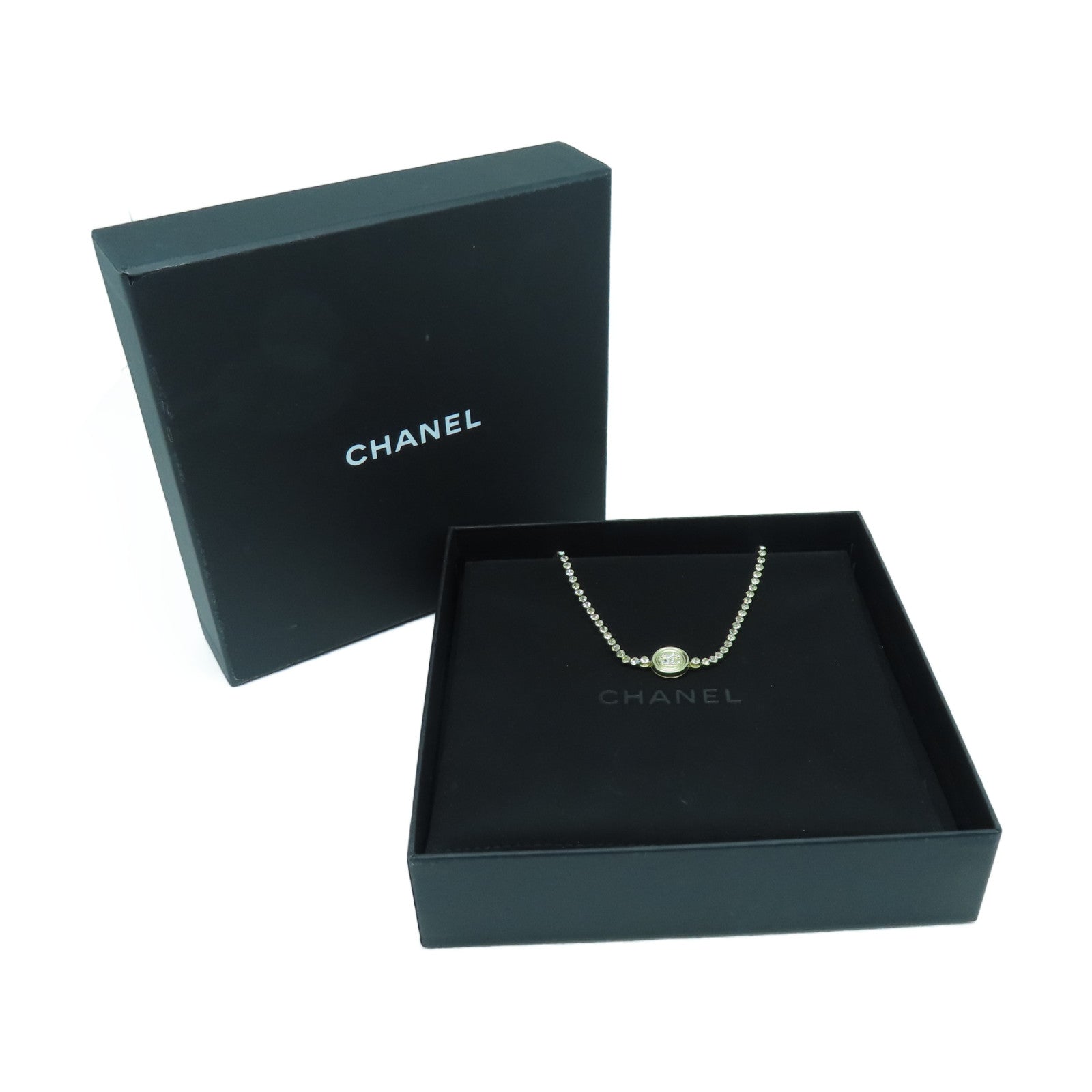 CHANEL 金属Necklace项链樱金色