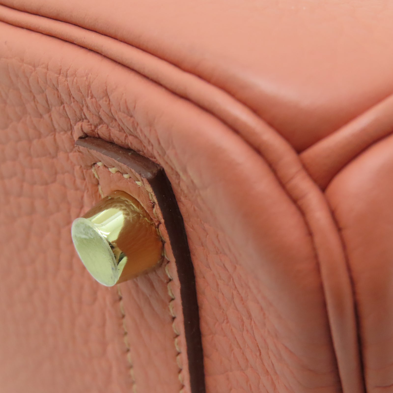 HERMES Taurillon Clemence皮革Birkin 30金扣手挽袋瑰茶粉色