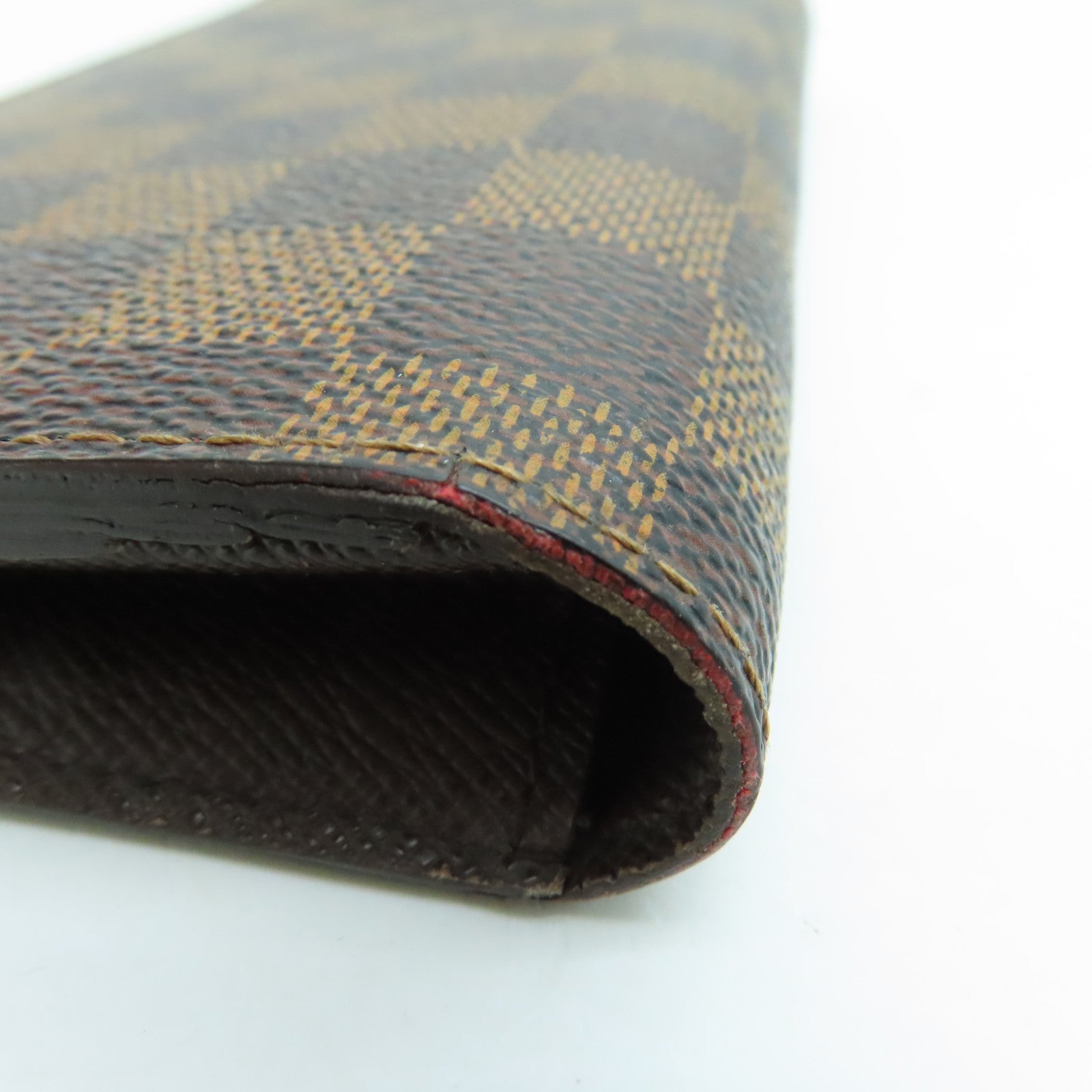 LOUIS VUITTON Damier Brazza Wallet长钱包金扣啡色