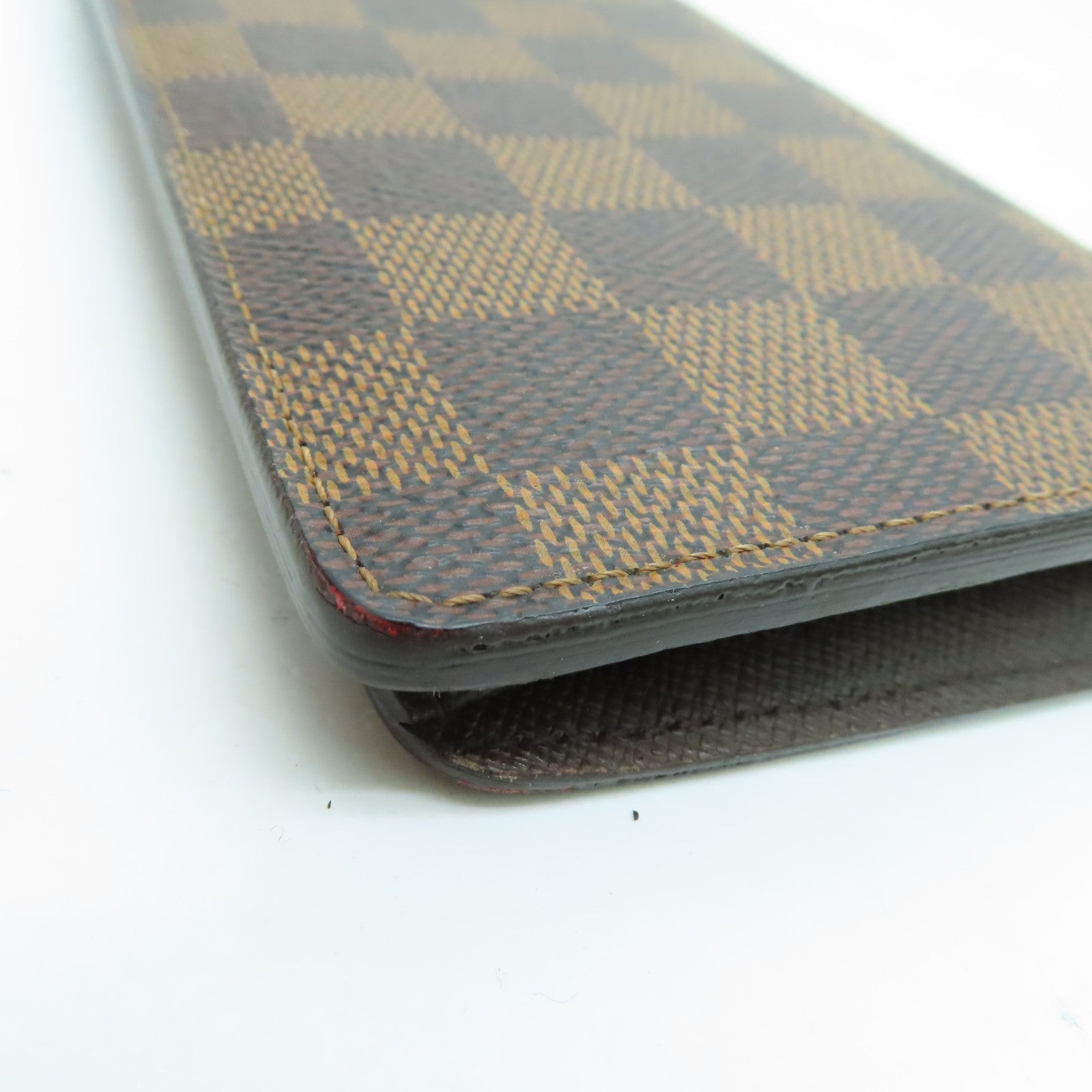 LOUIS VUITTON Damier Brazza Wallet长钱包金扣啡色