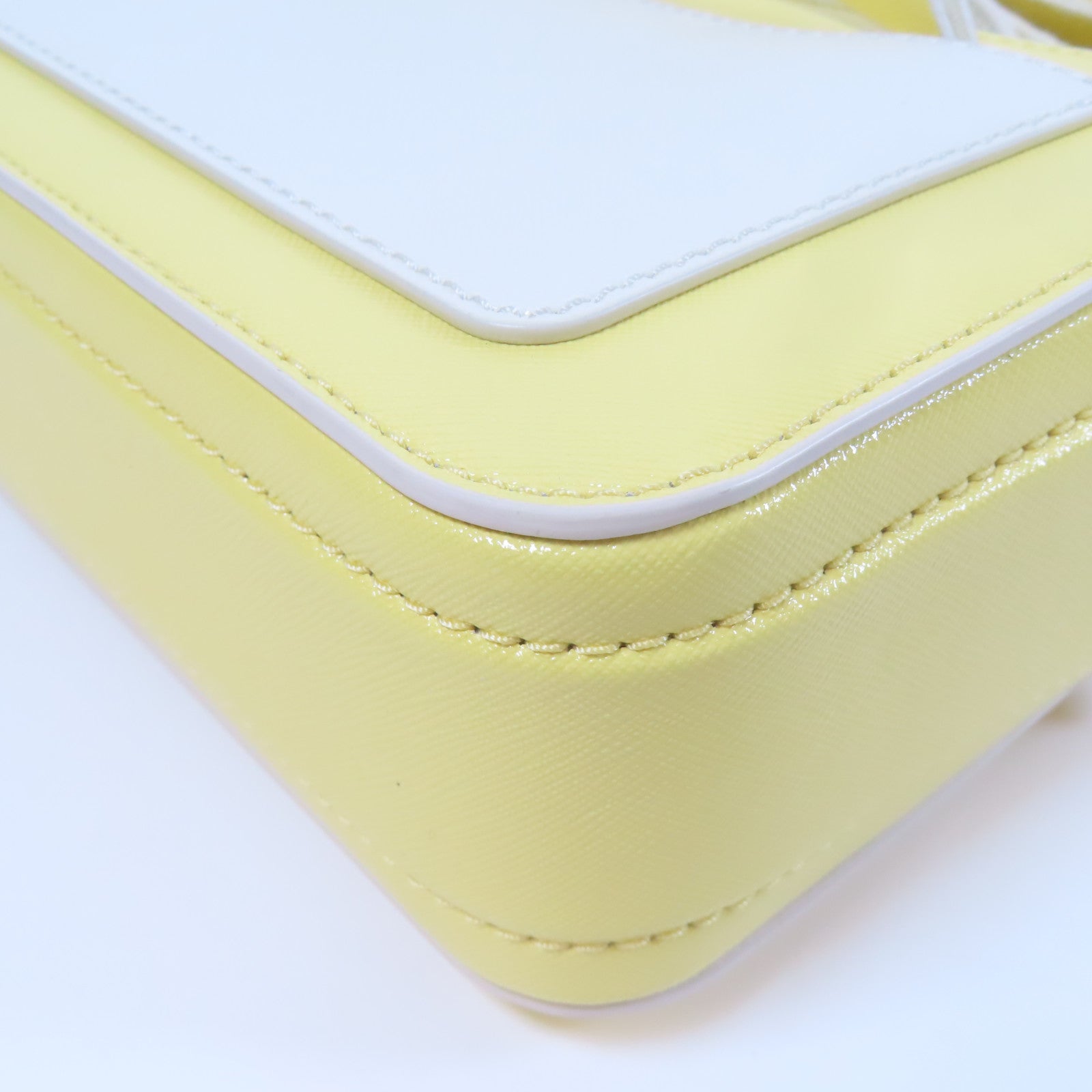 MARC JACOBS 牛皮皮革Shoulder Bag金扣手挽肩背兩用袋黃色