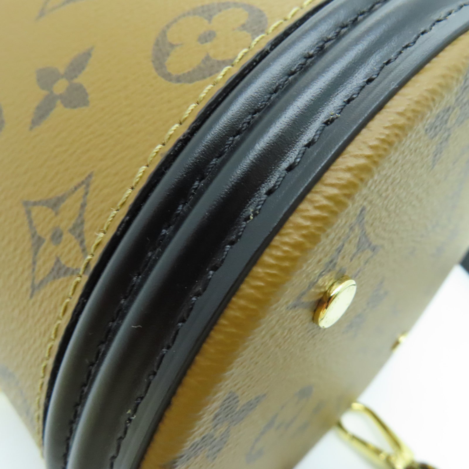 LOUIS VUITTON Monogram Reverse Cannes手挽肩背两用袋啡色