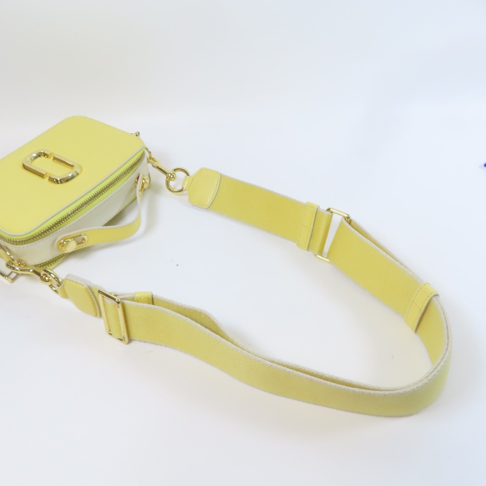 MARC JACOBS 牛皮皮革Shoulder Bag金扣手挽肩背兩用袋黃色