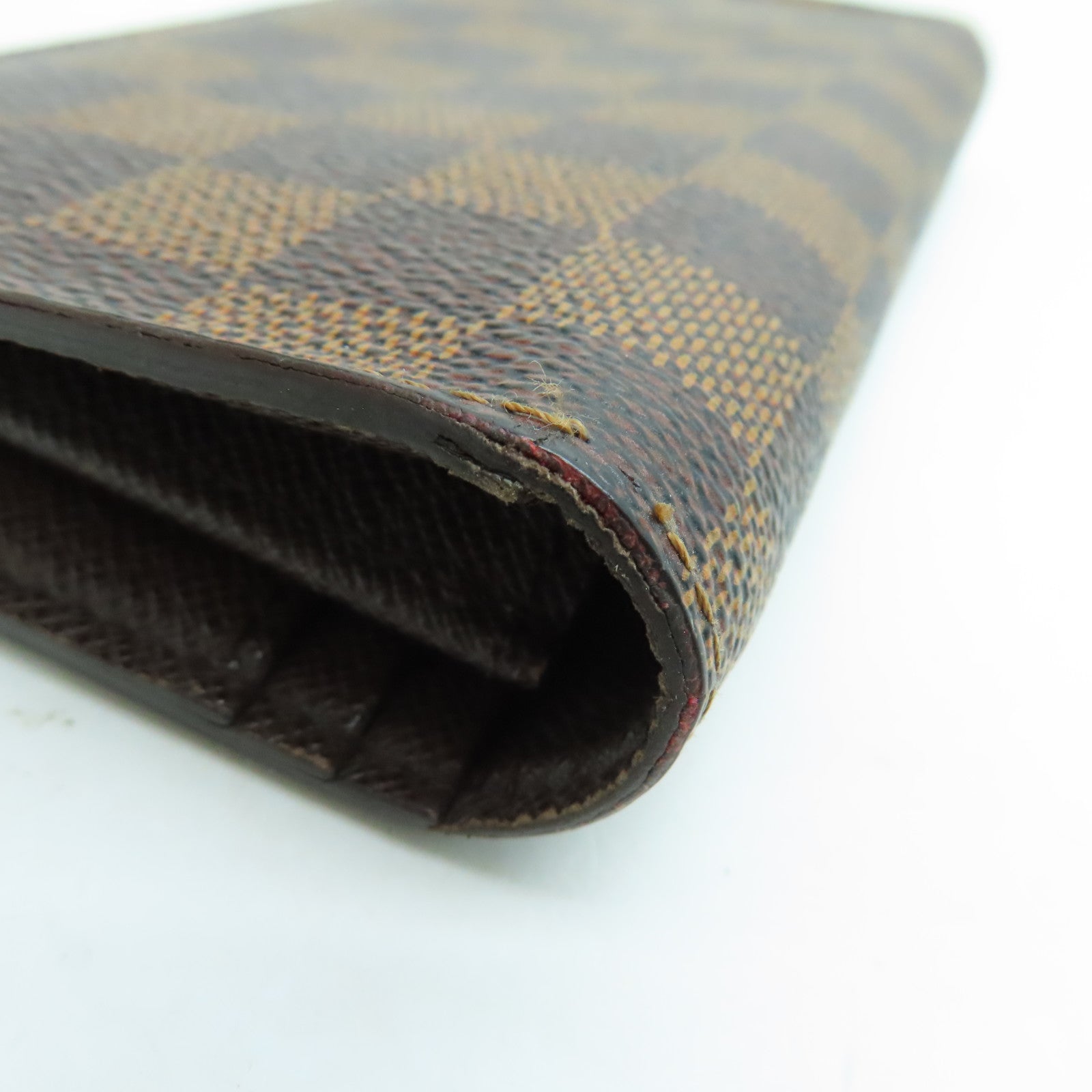 LOUIS VUITTON Damier Brazza Wallet长钱包金扣啡色