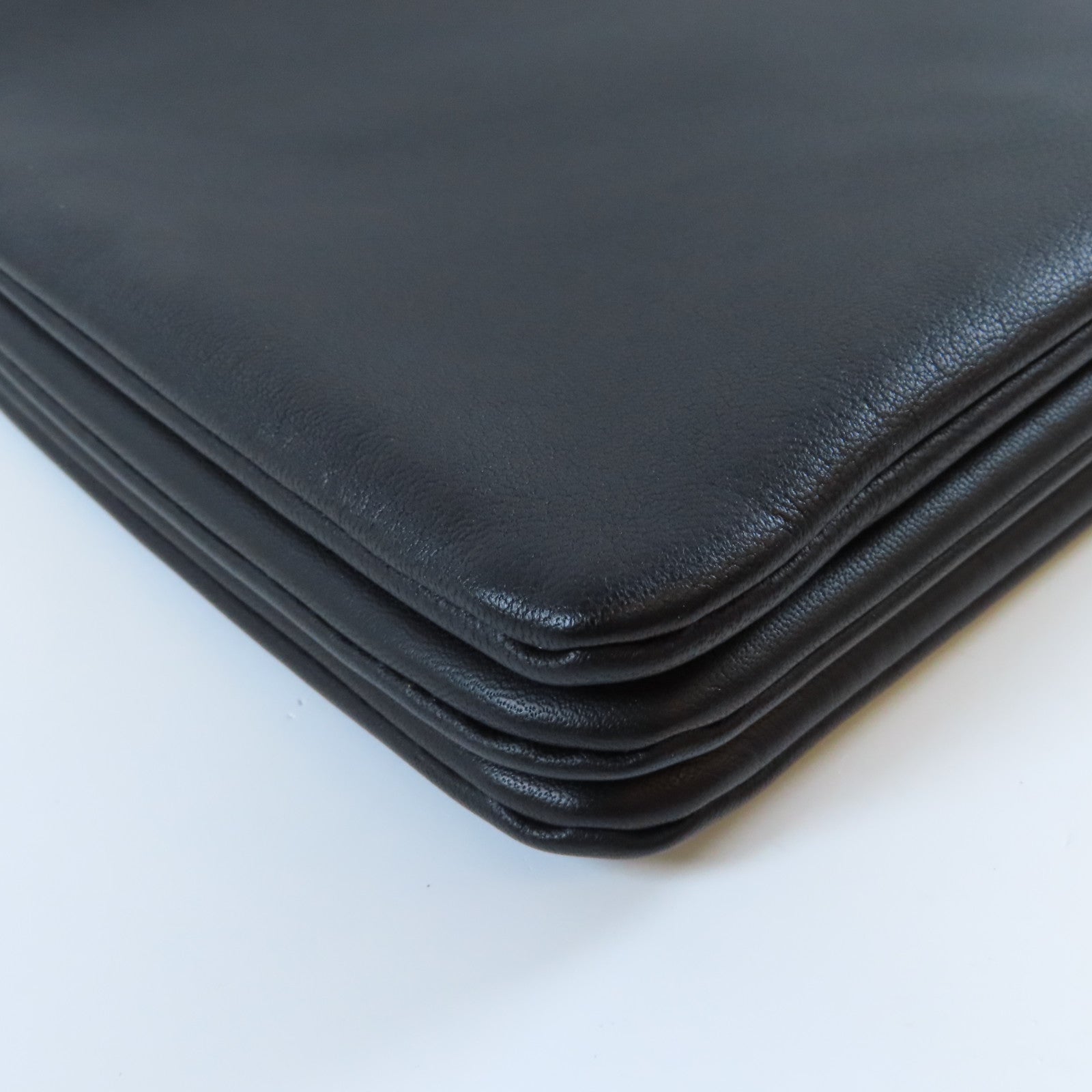 CELINE 牛皮皮革Trio Shoulder Bag金扣肩背袋黑色