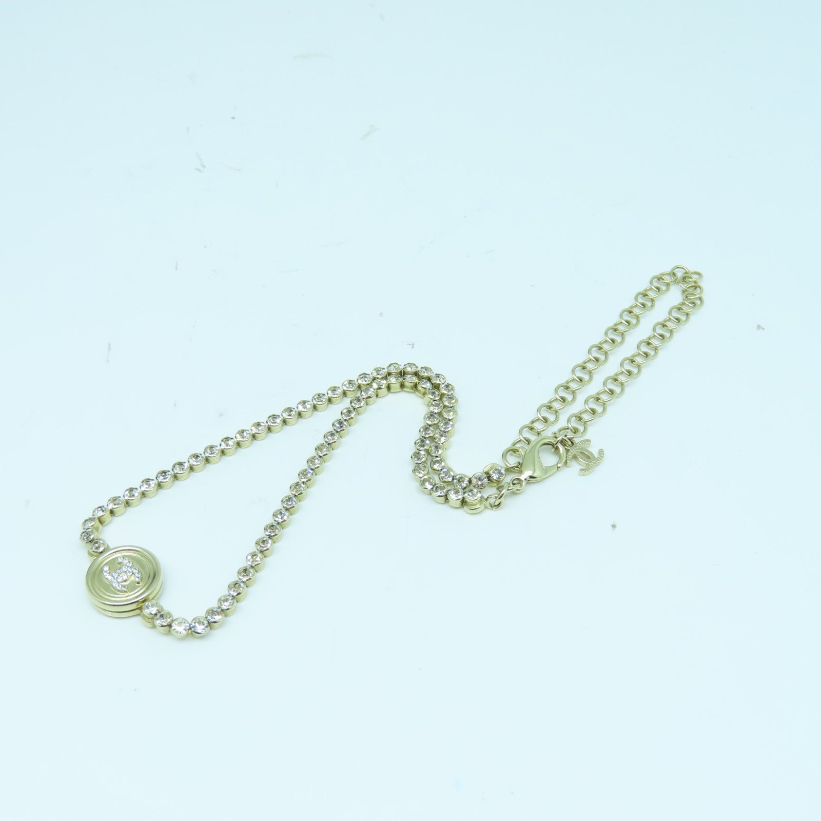 CHANEL 金属Necklace项链樱金色