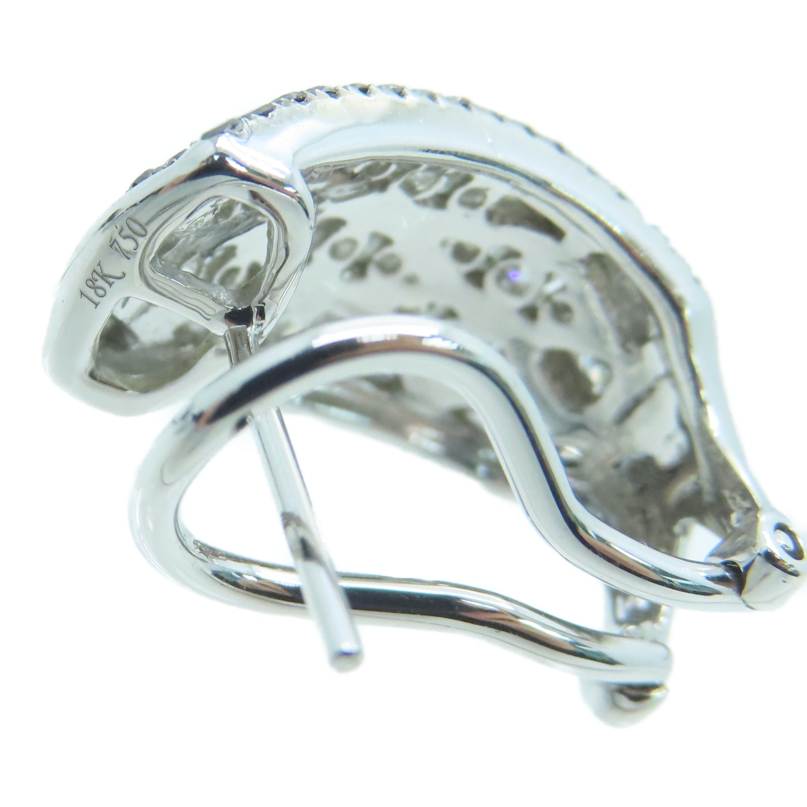 JEWELRY 18K白金Diamond Ring 0.82ct/0.92ct钻石耳环