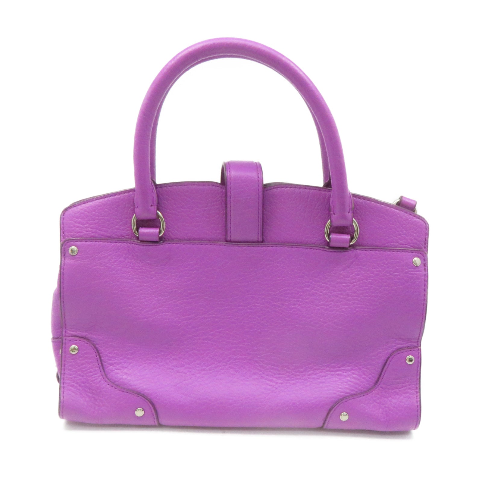 COACH 牛皮皮革2Way Shoulder Bag手挽肩背两用袋紫色
