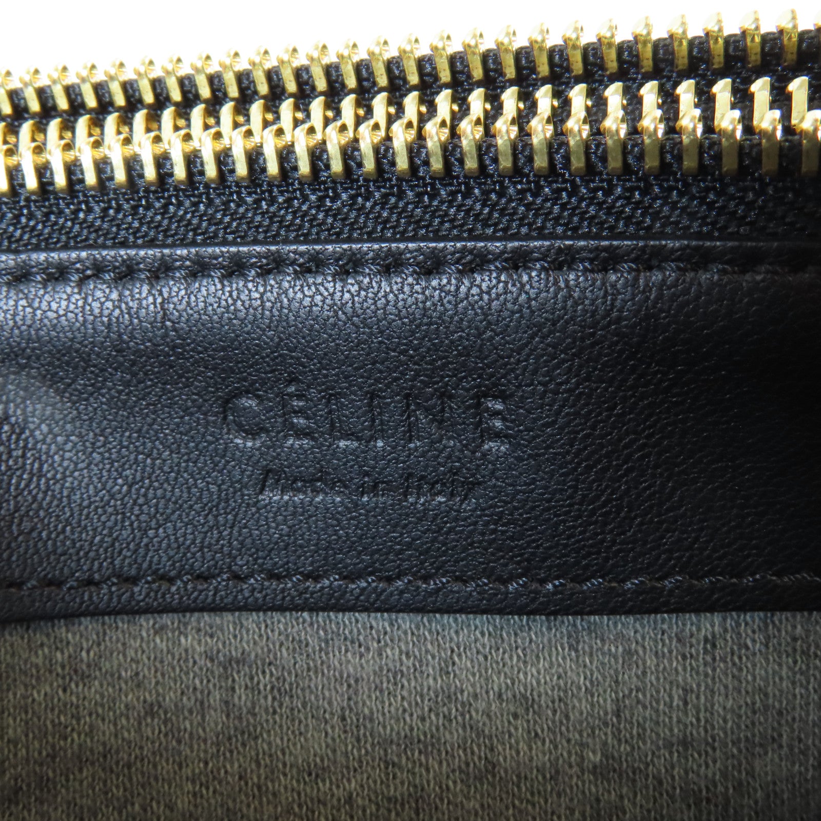 CELINE 牛皮皮革Trio Shoulder Bag金扣肩背袋黑色