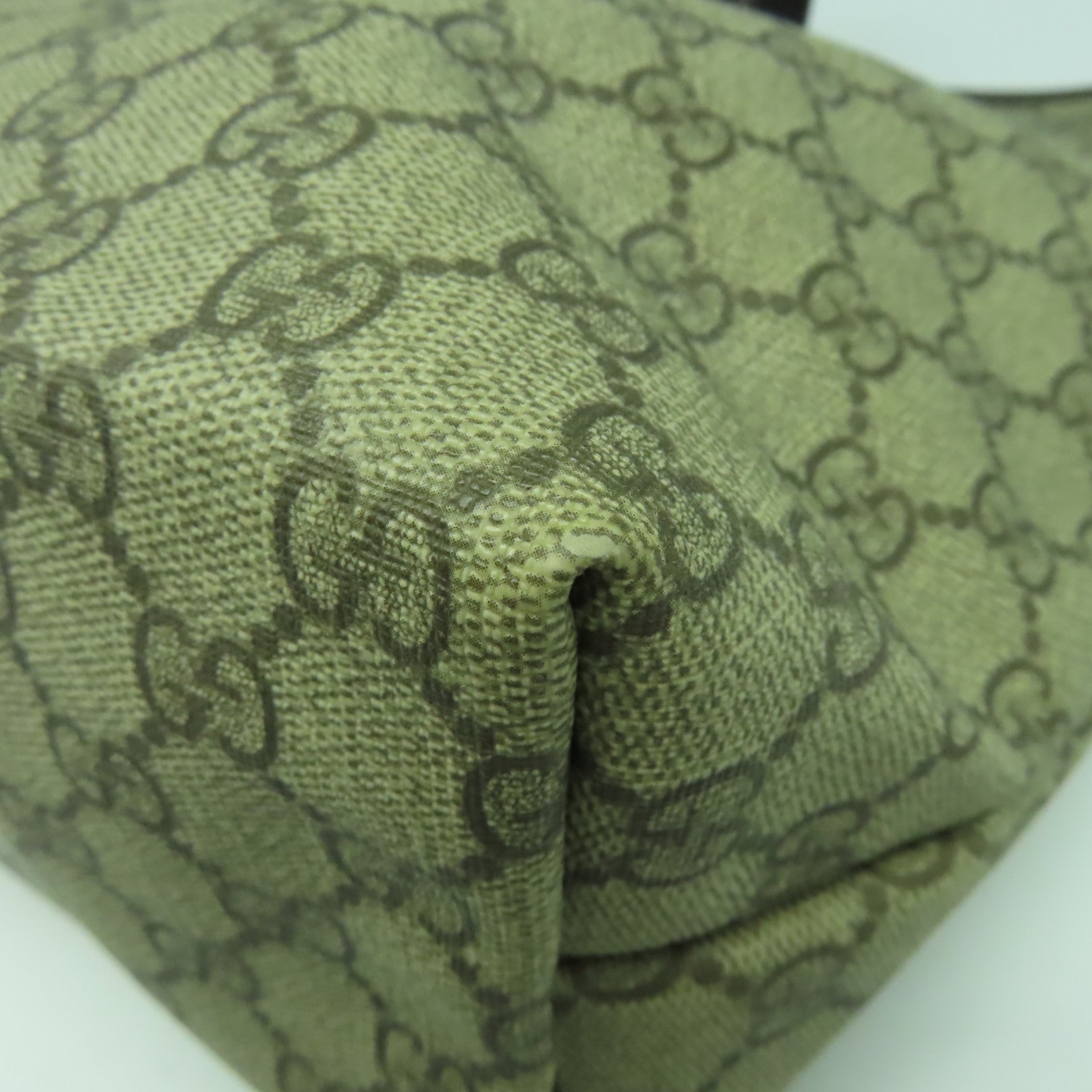 GUCCI 【激減優惠】塗層帆布Tote Bag銀扣肩背袋啡色
