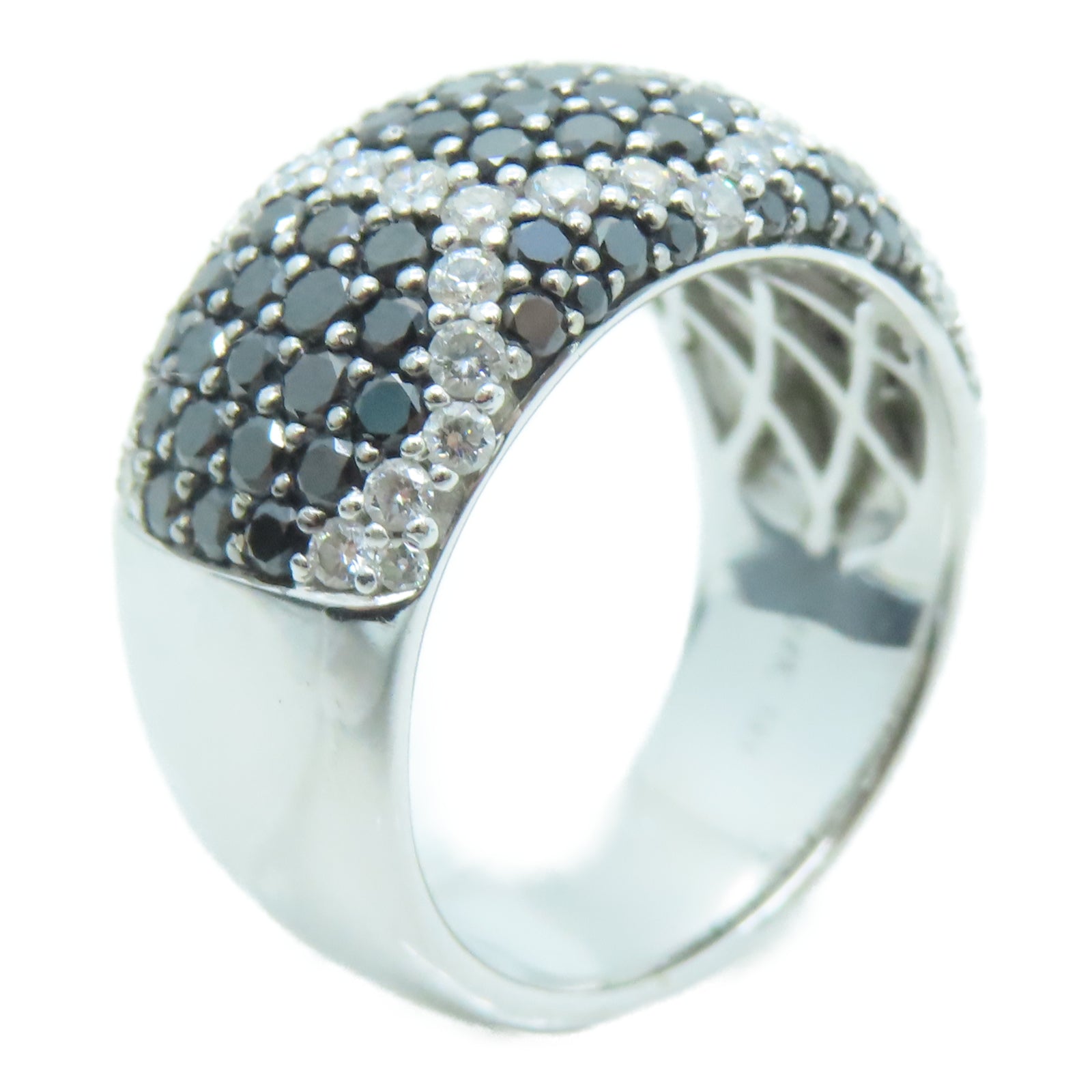 JEWELRY 14K白金Diamond Ring 1.69ct/0.66ct钻石戒指US#6.5