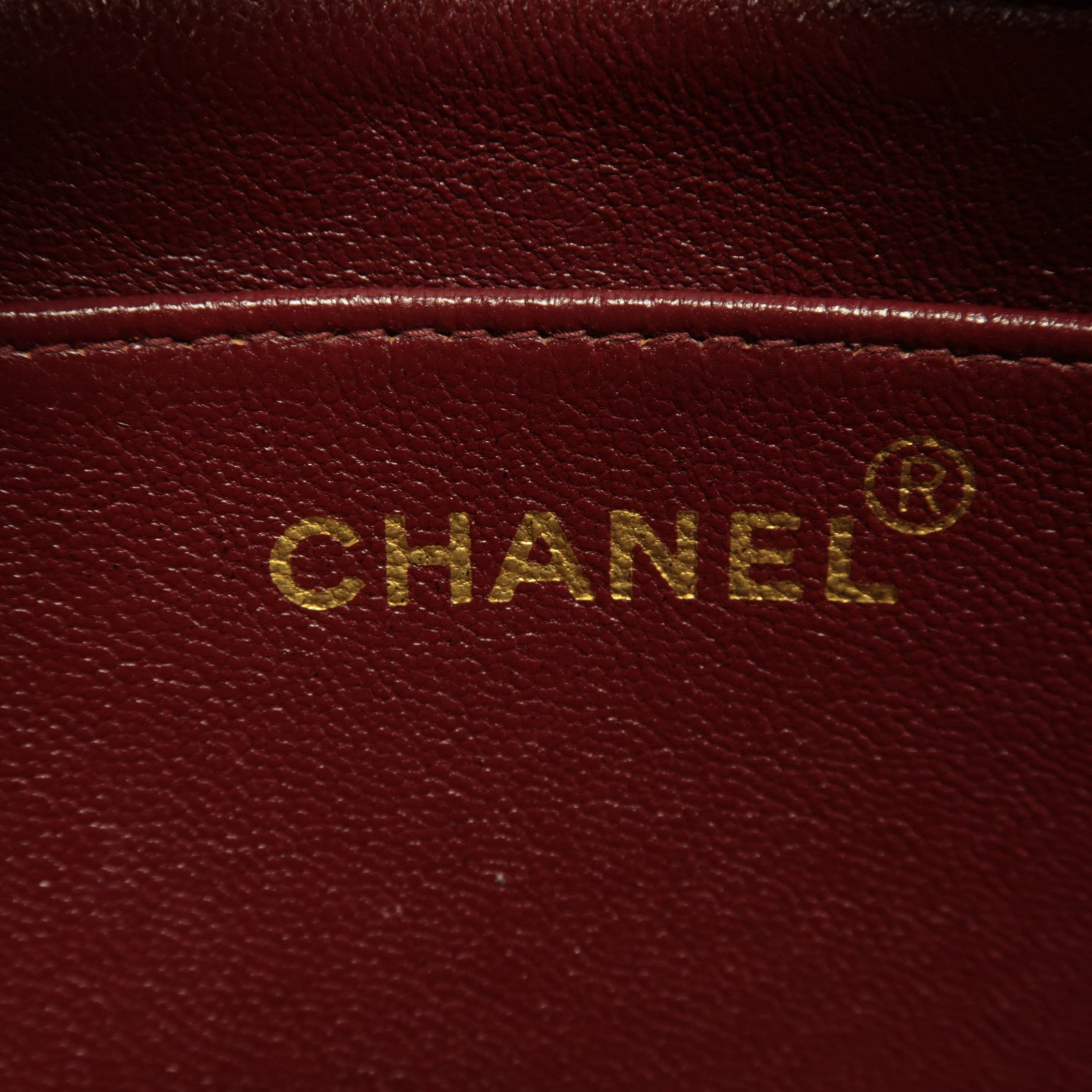 CHANEL 菱格羊皮皮革Vintage Shoulder Bag金扣鏈帶肩背袋黑色