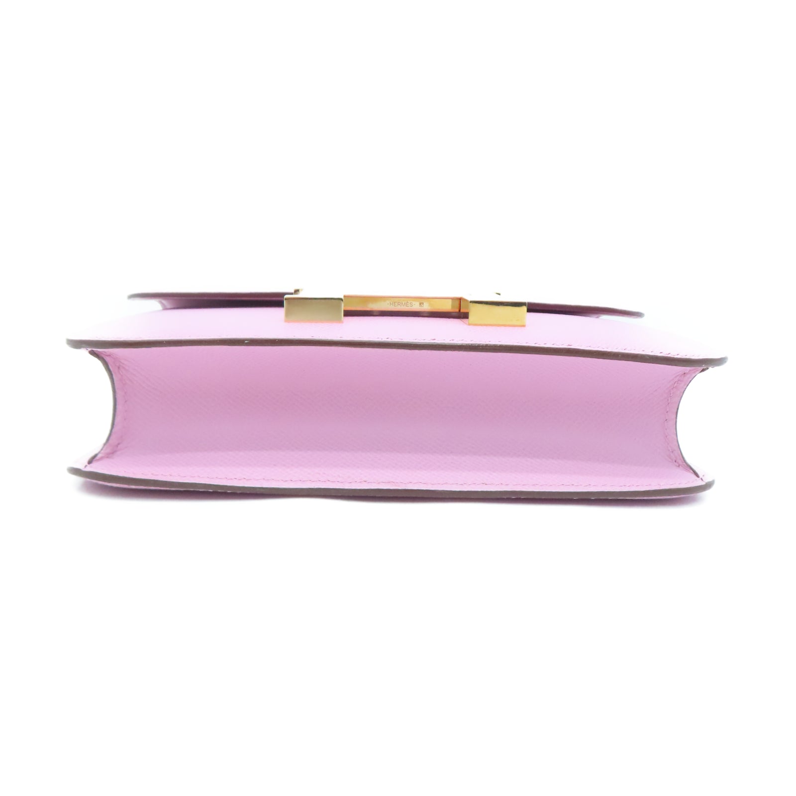 HERMES Veau Epsom皮革Constance 24金扣肩背袋锦葵紫色