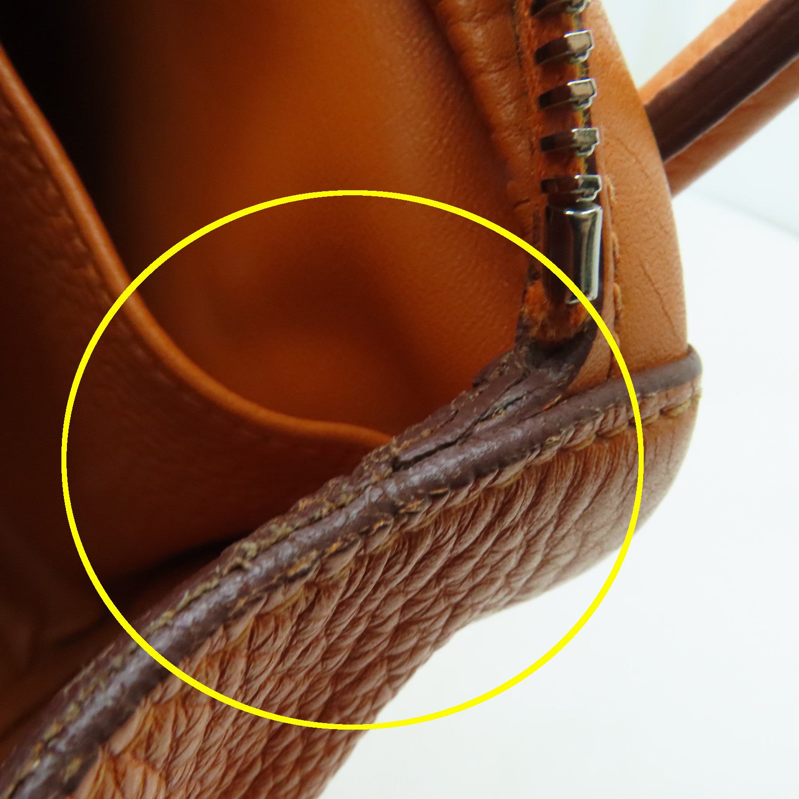 HERMES 【激減優惠】Clemence皮革Lindy 30 2 way Shoulder銀扣手挽肩背兩用袋橙色