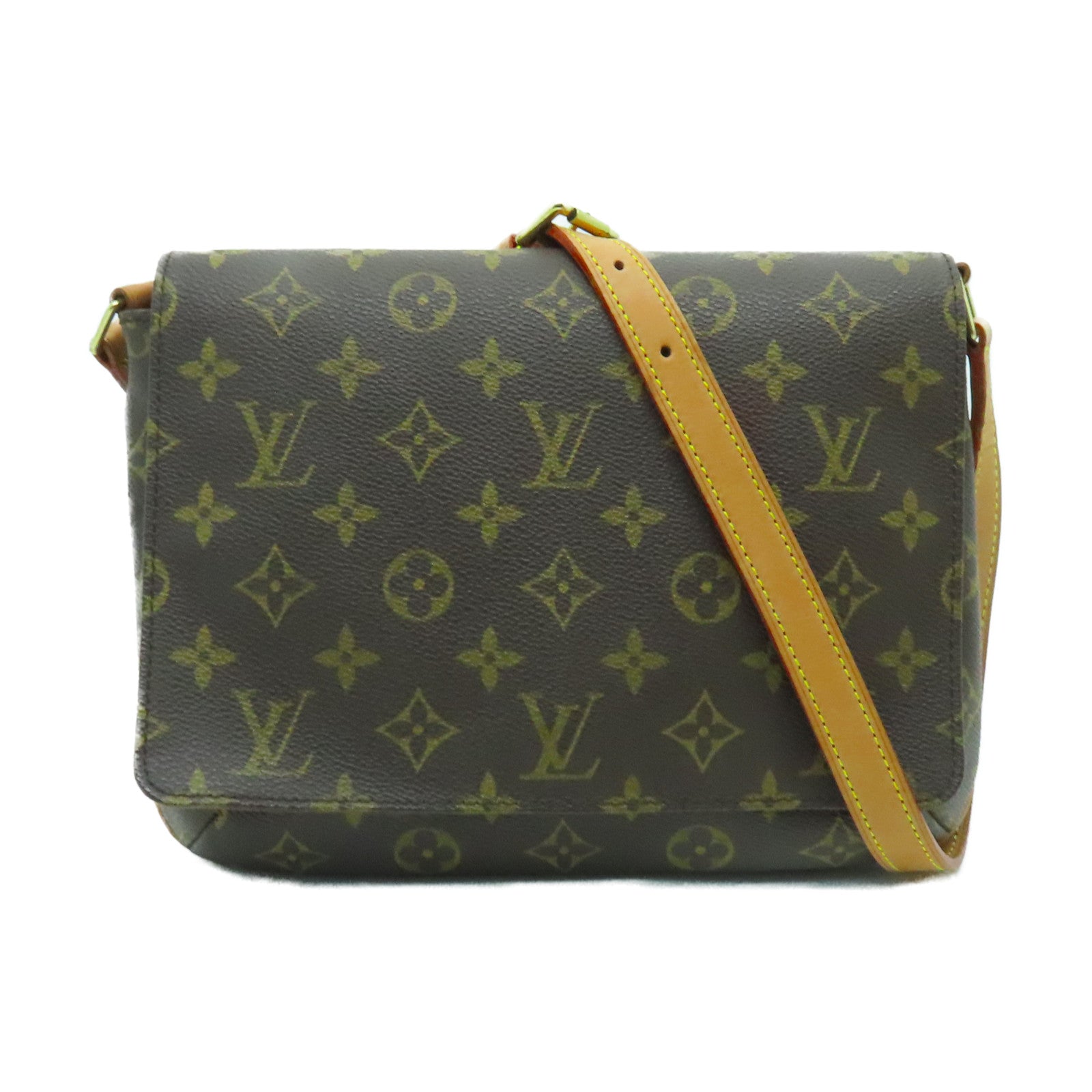 LOUIS VUITTON Monogram Musette Tango Shoulder Bag金扣肩背袋啡色