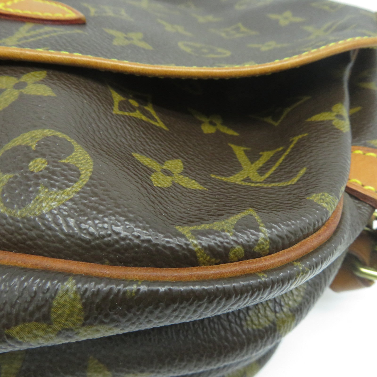 LOUIS VUITTON Monogram Saumur 30金扣肩背袋啡色