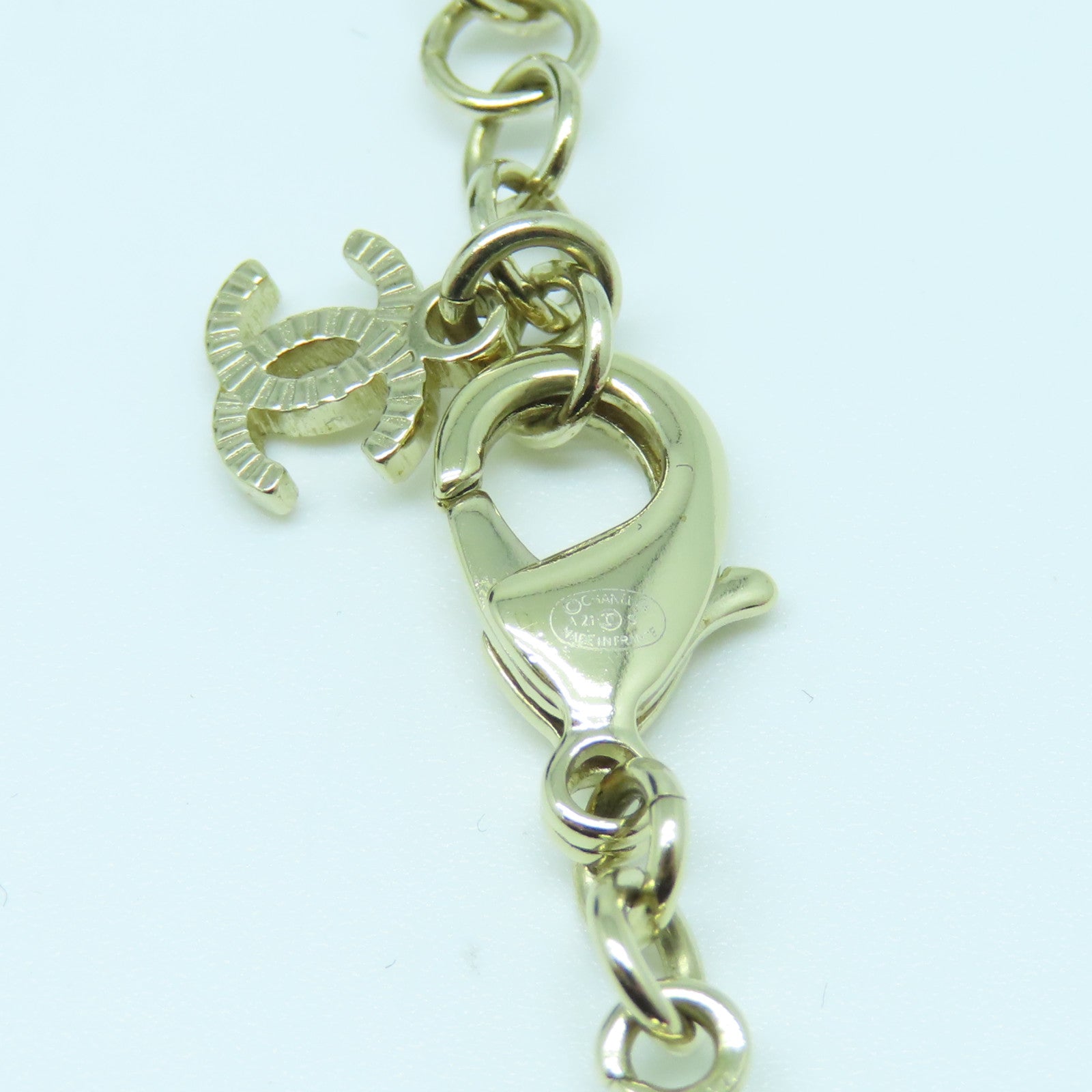 CHANEL 金属Necklace项链樱金色