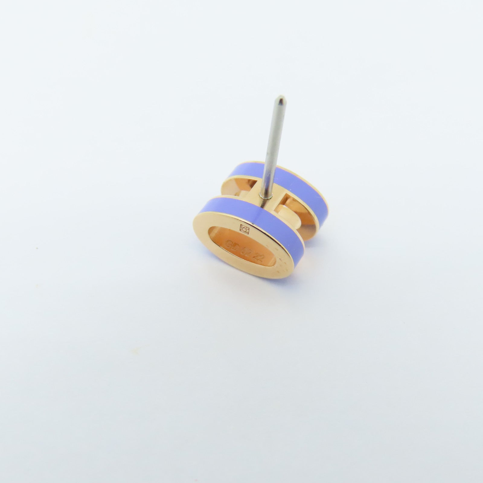 HERMES 金屬/琺瑯Pop H Earrings耳環金色/紫色