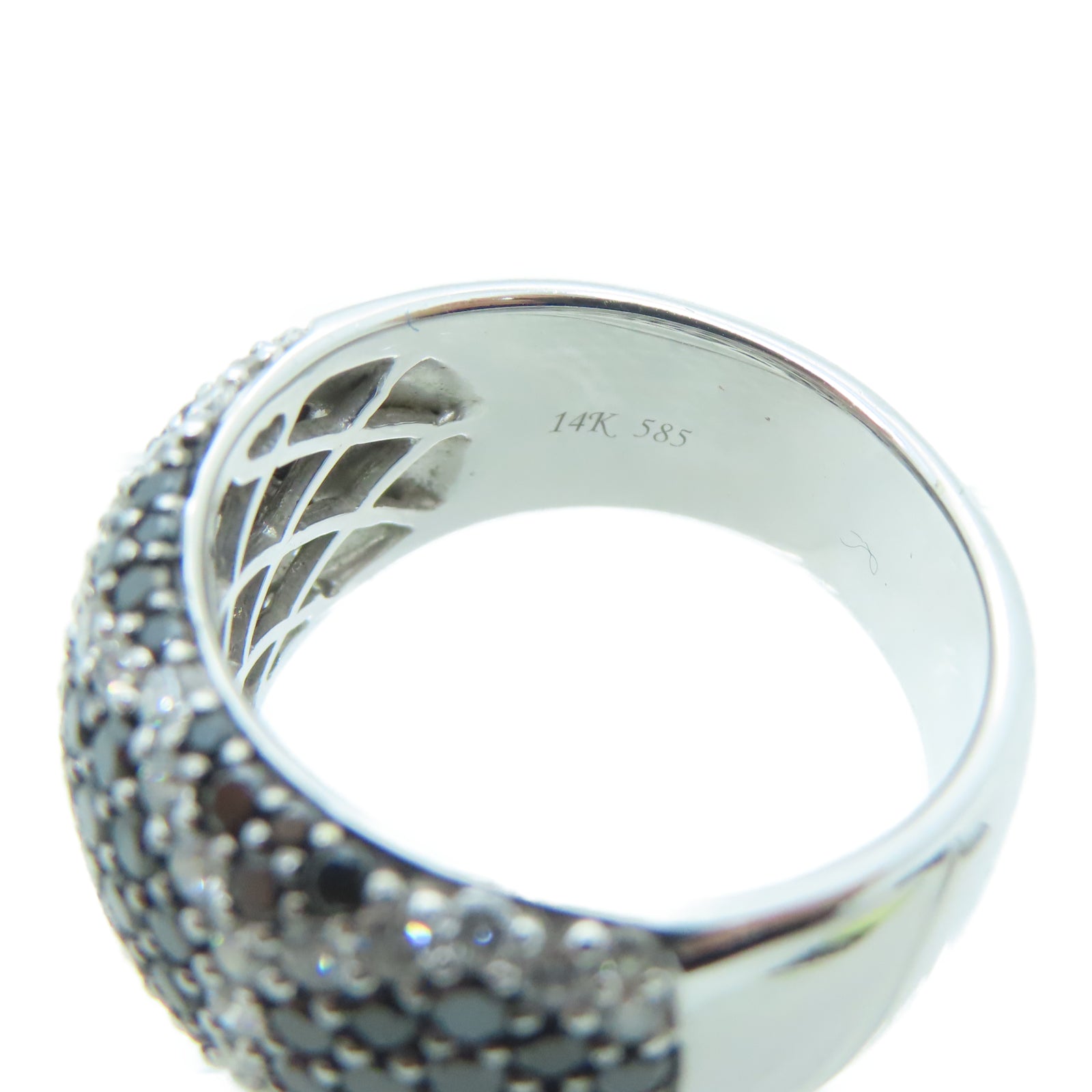 JEWELRY 14K白金Diamond Ring 1.69ct/0.66ct钻石戒指US#6.5