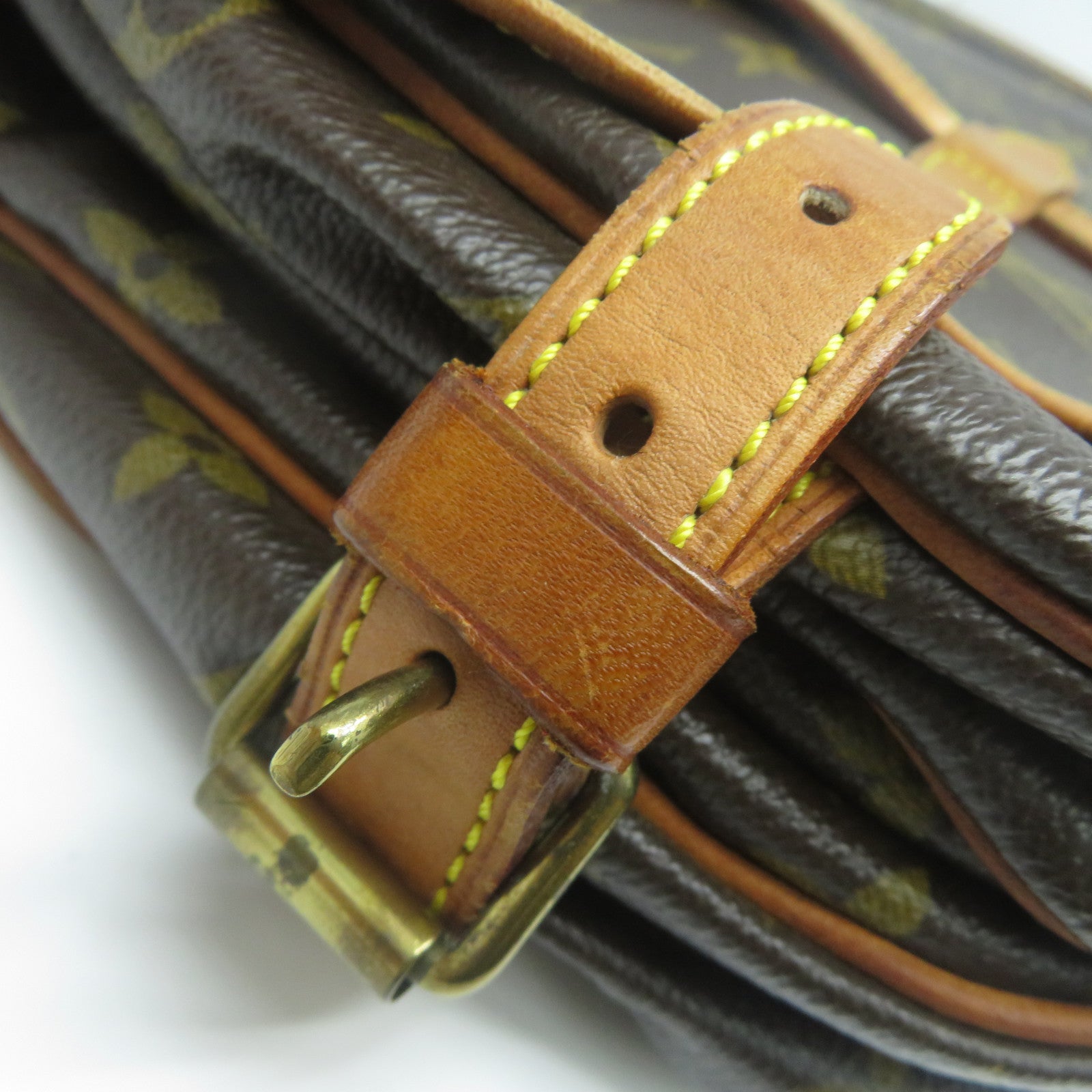 LOUIS VUITTON Monogram Saumur 30金扣肩背袋啡色