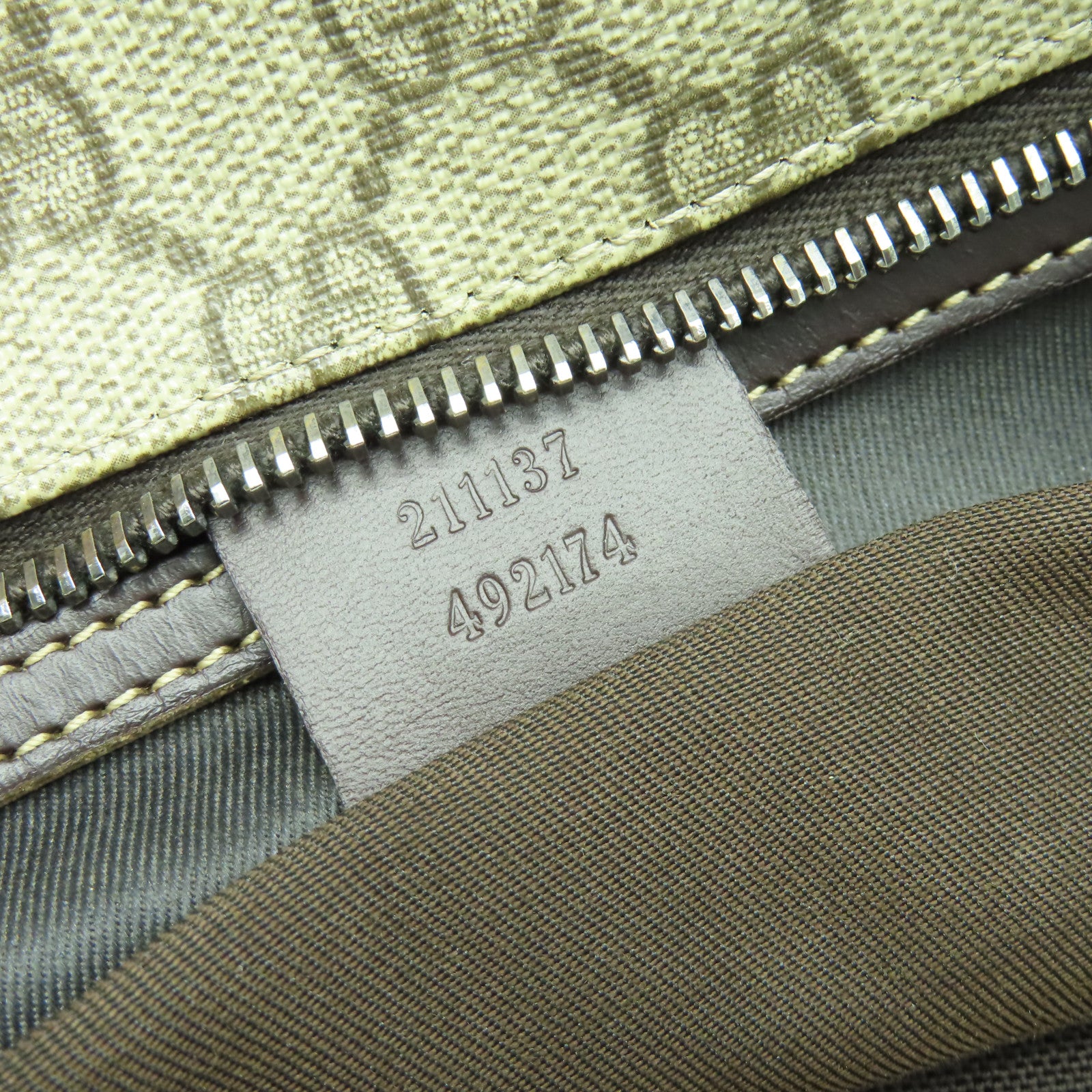 GUCCI 【激減優惠】塗層帆布Tote Bag銀扣肩背袋啡色