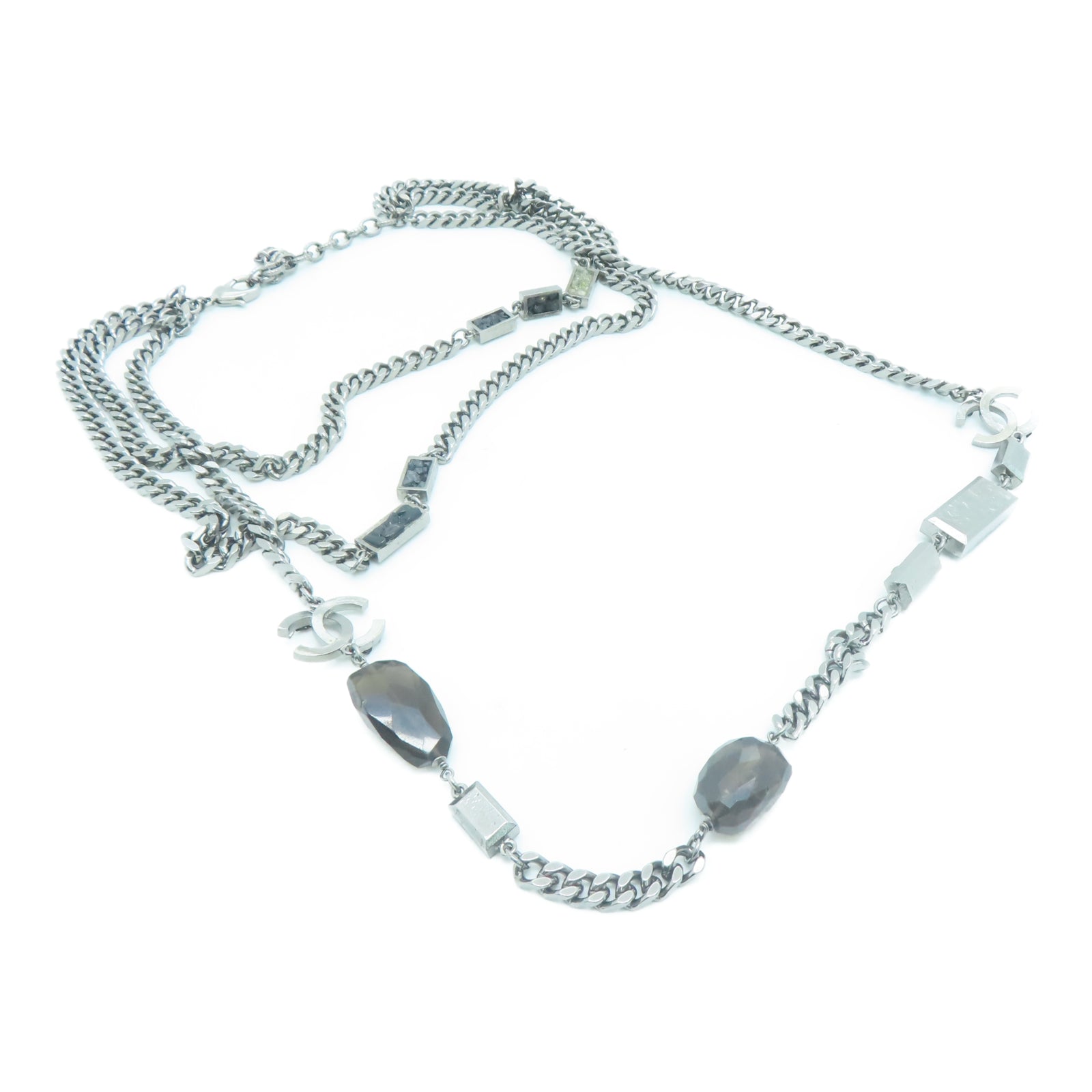 CHANEL 金屬Necklace項鍊銀色
