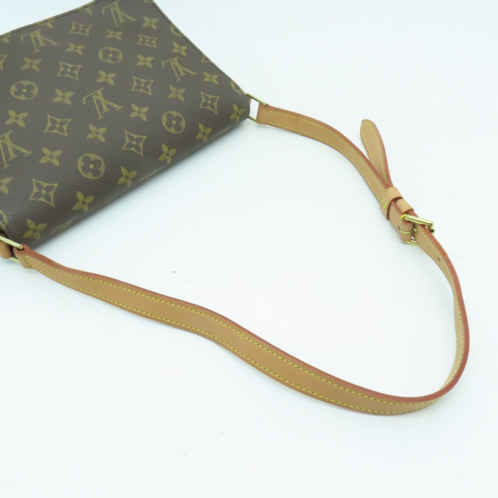 LOUIS VUITTON Monogram Musette Tango Shoulder Bag金扣肩背袋啡色