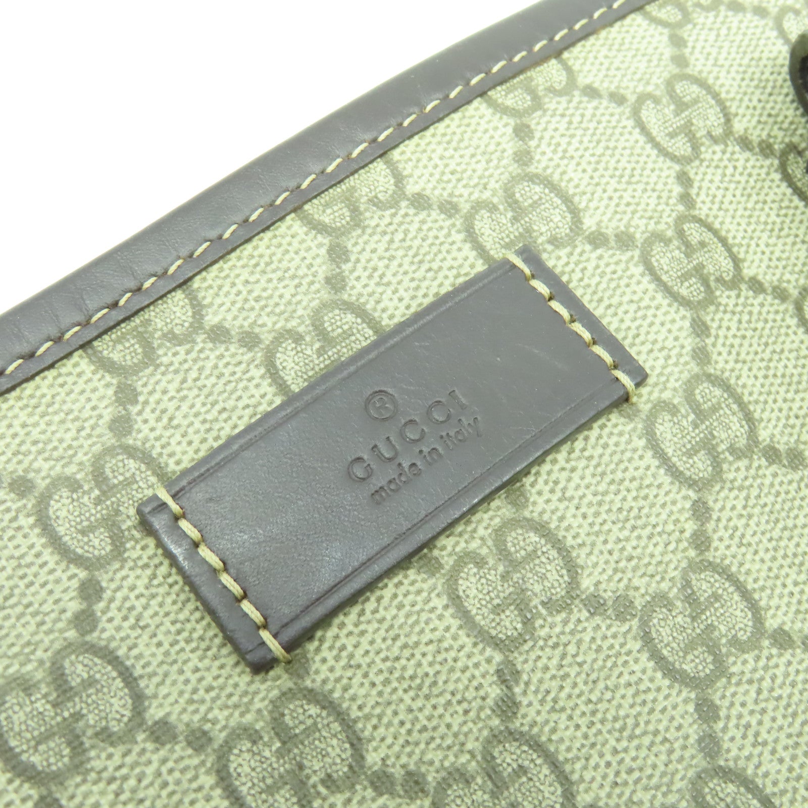 GUCCI 【激減優惠】塗層帆布Tote Bag銀扣肩背袋啡色
