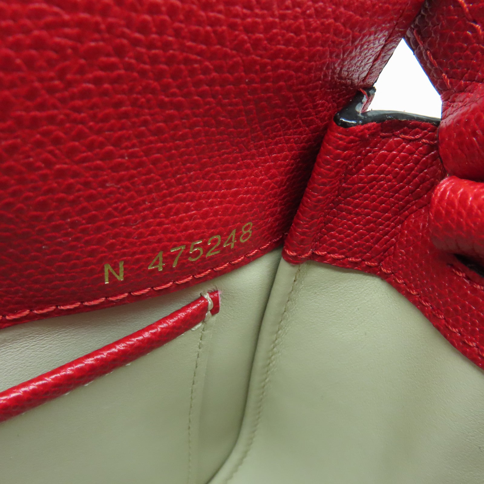 SELECTION 【激減優惠】牛皮皮革Iside Crossbody 2Way Shoulder Bag金扣手挽肩背兩用袋紅色