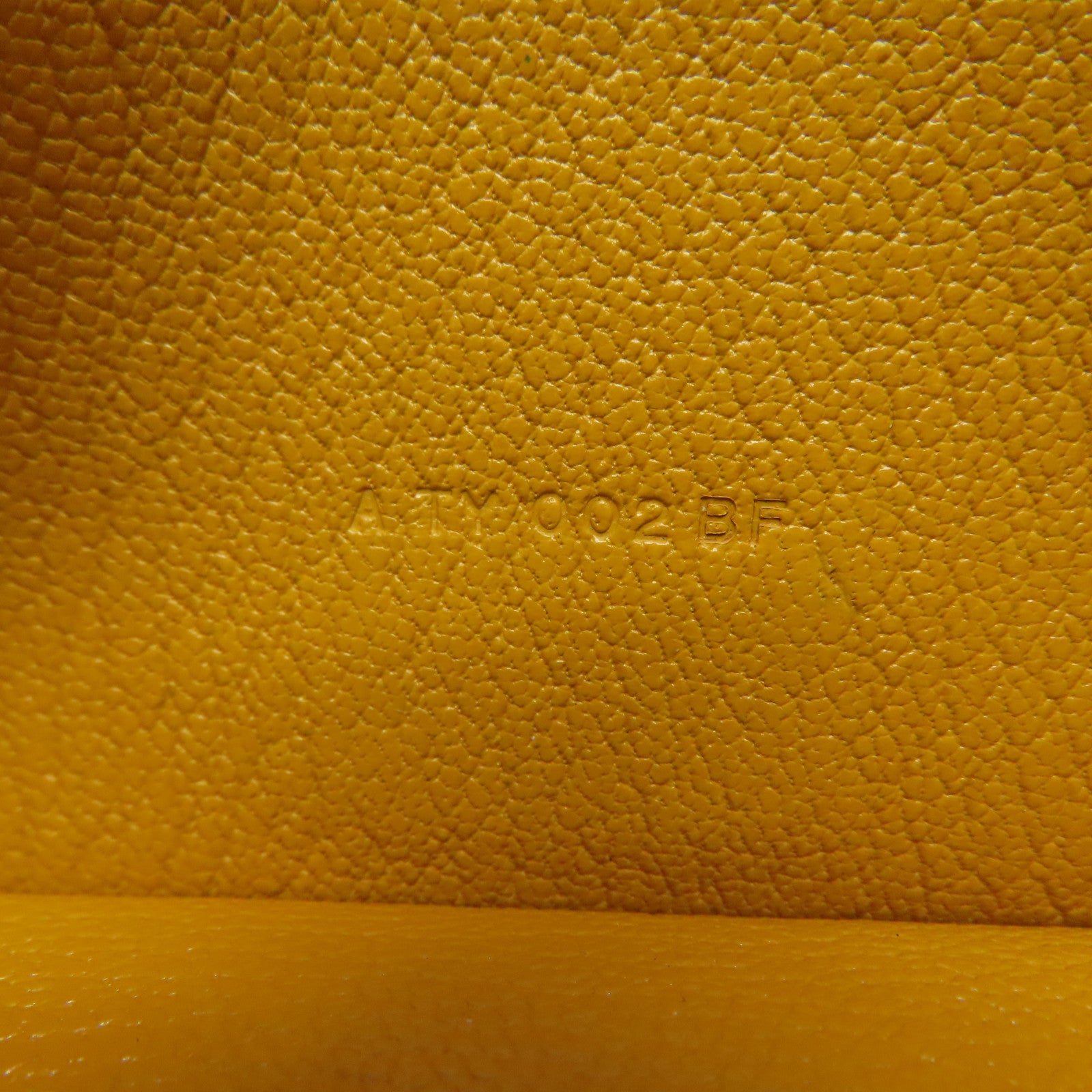 HERMES Chevre皮革Bearn bi-fold银扣长钱包Mango/黄色