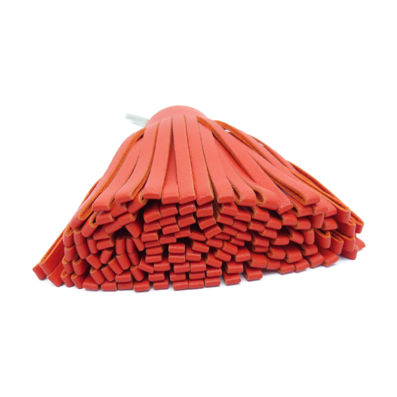HERMES Swift皮革Carmen银扣挂饰Capucine红色
