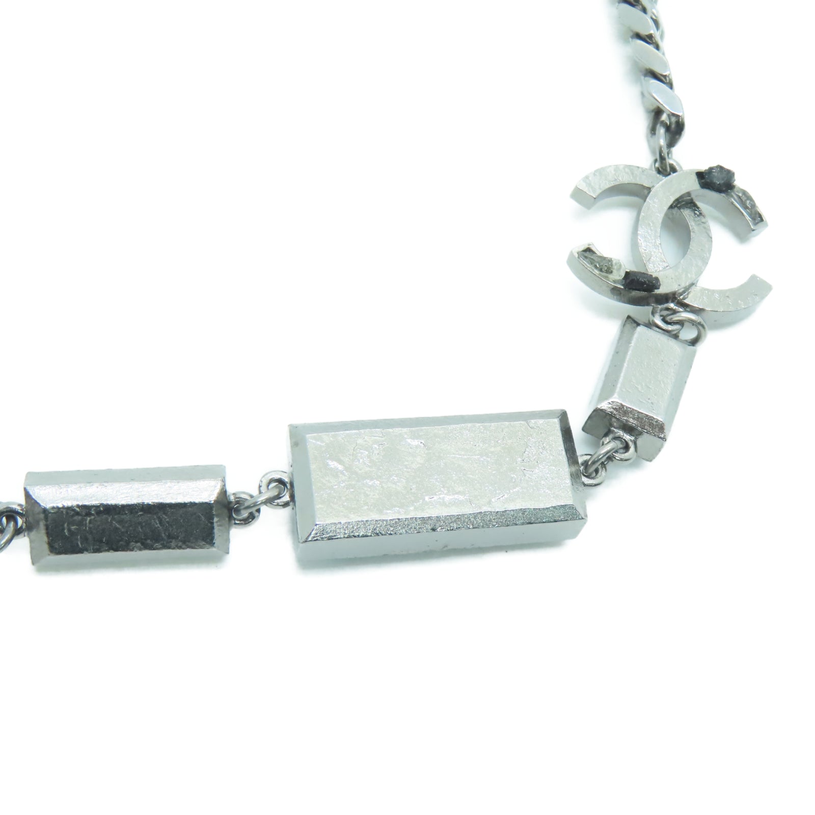 CHANEL 金屬Necklace項鍊銀色