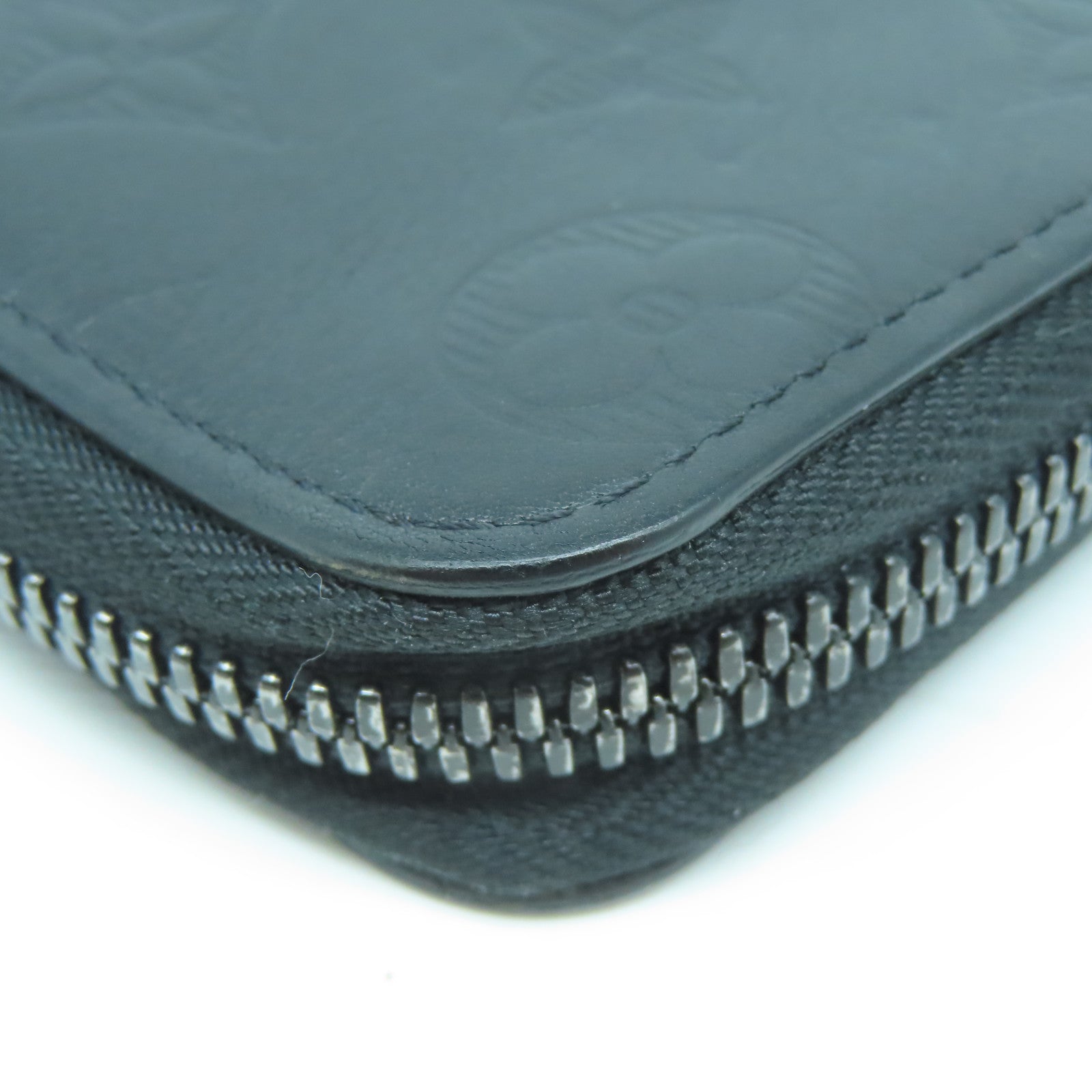 LOUIS VUITTON Monogram Shadow Zippy Wallet Vertical長錢包黑色