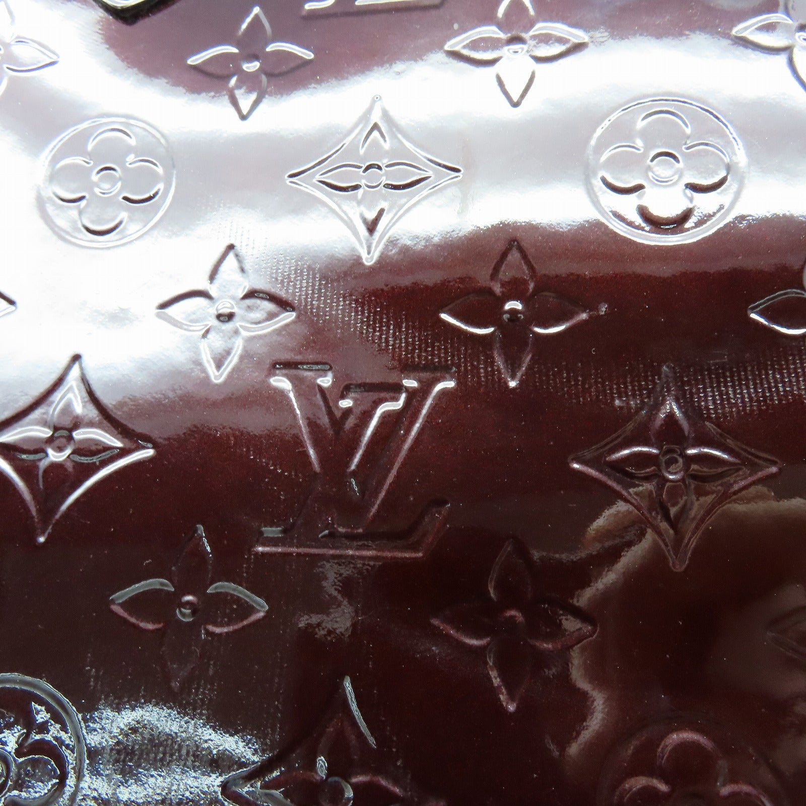 LOUIS VUITTON Vernis Melrose Auenue金扣肩背袋酒紅色