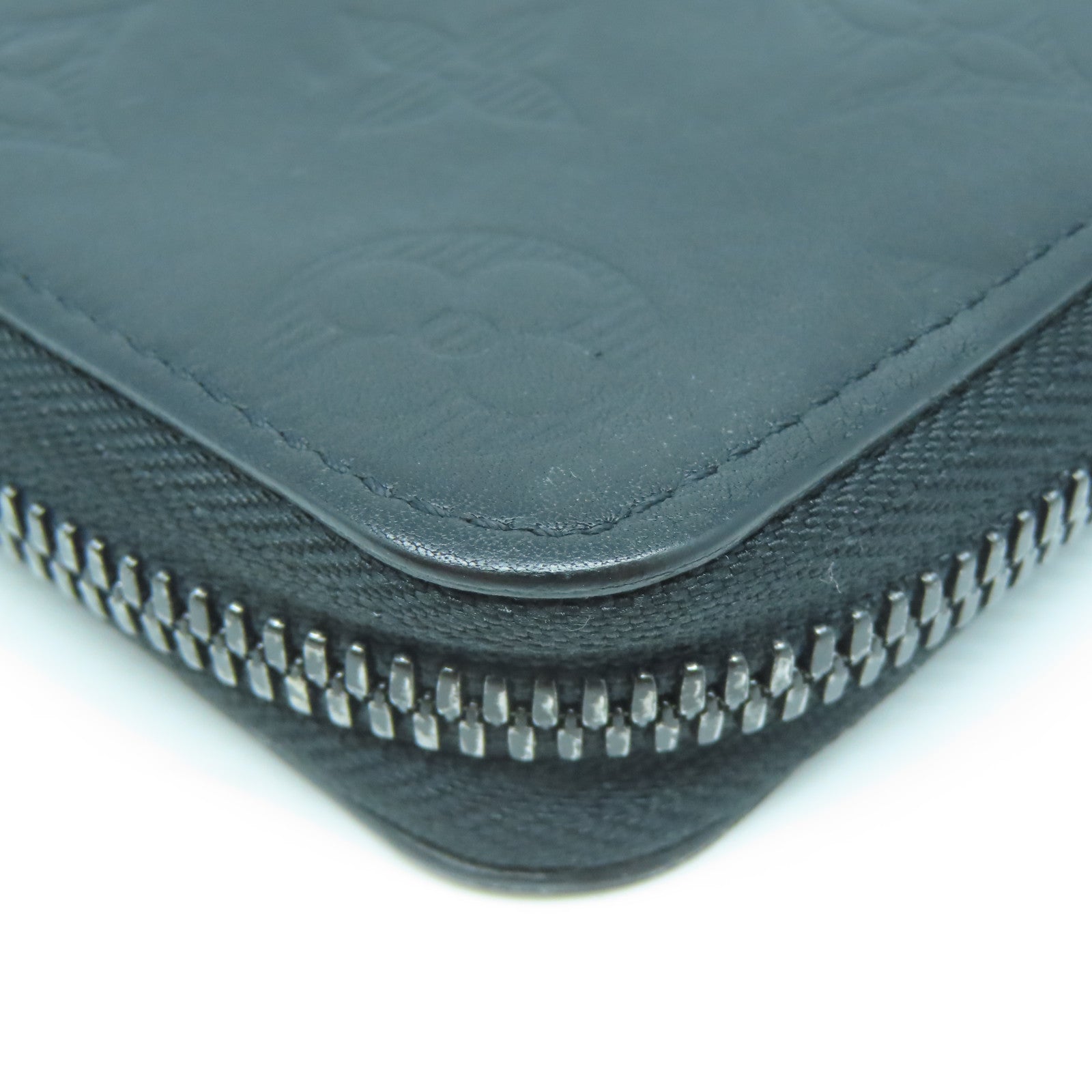 LOUIS VUITTON Monogram Shadow Zippy Wallet Vertical長錢包黑色