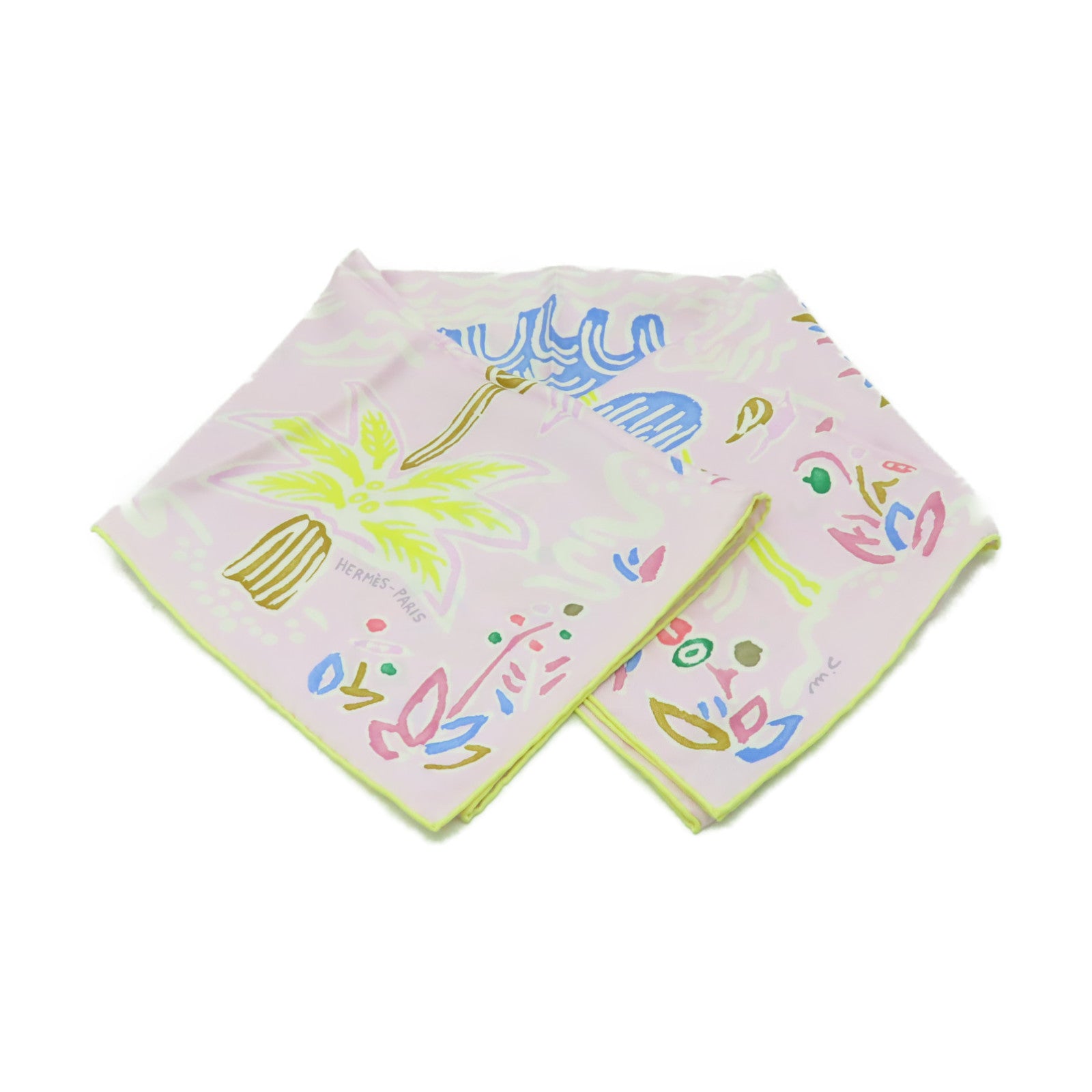 HERMES 【激減優惠】絲質Scarf圍巾紫色/彩色