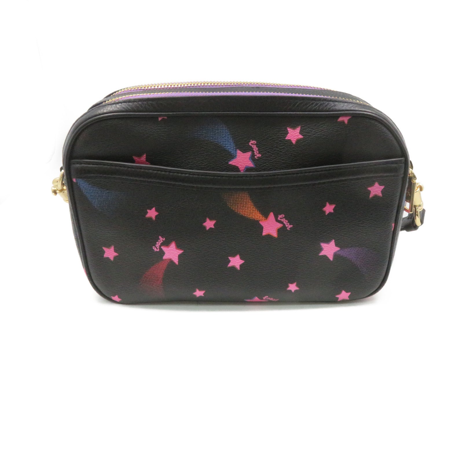 COACH 牛皮皮革Shoulder Bag肩背袋黑色/彩色