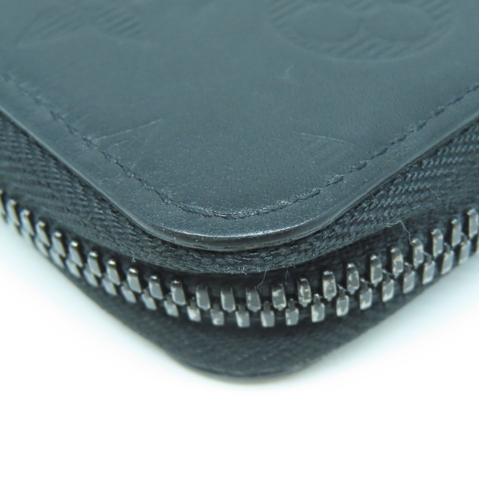 LOUIS VUITTON Monogram Shadow Zippy Wallet Vertical長錢包黑色