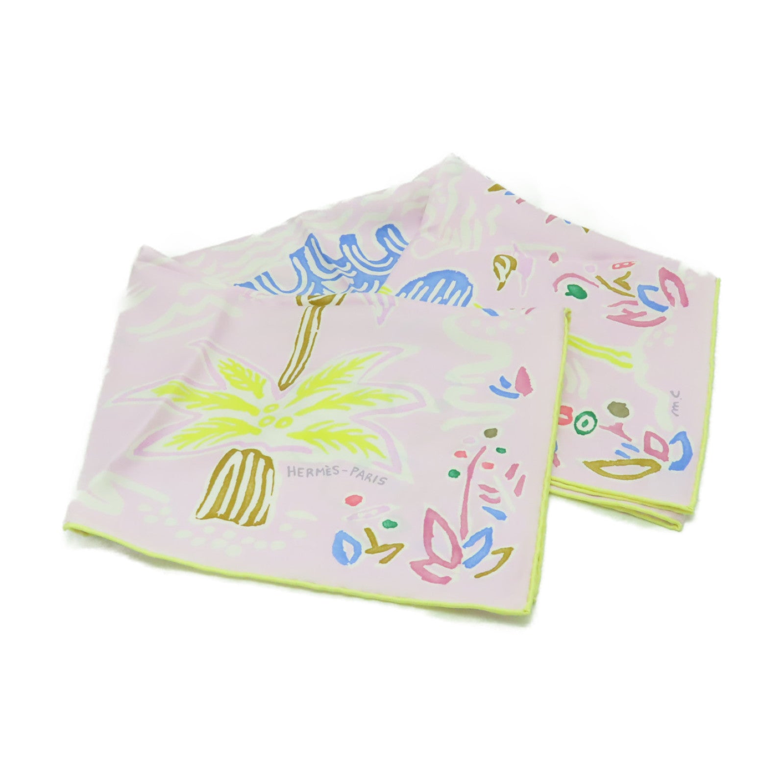 HERMES 【激減優惠】絲質Scarf圍巾紫色/彩色