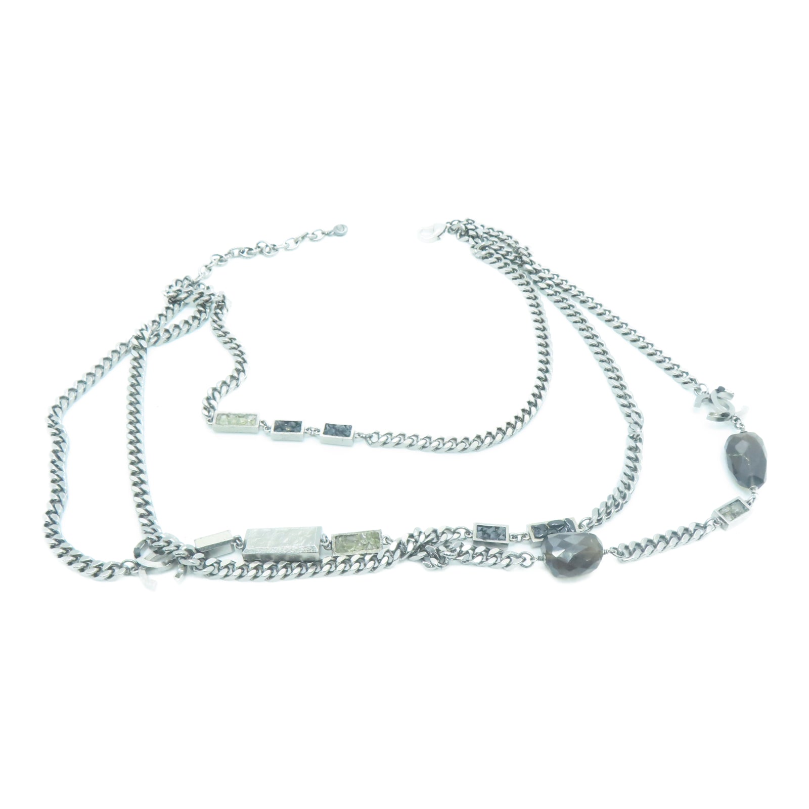 CHANEL 金屬Necklace項鍊銀色