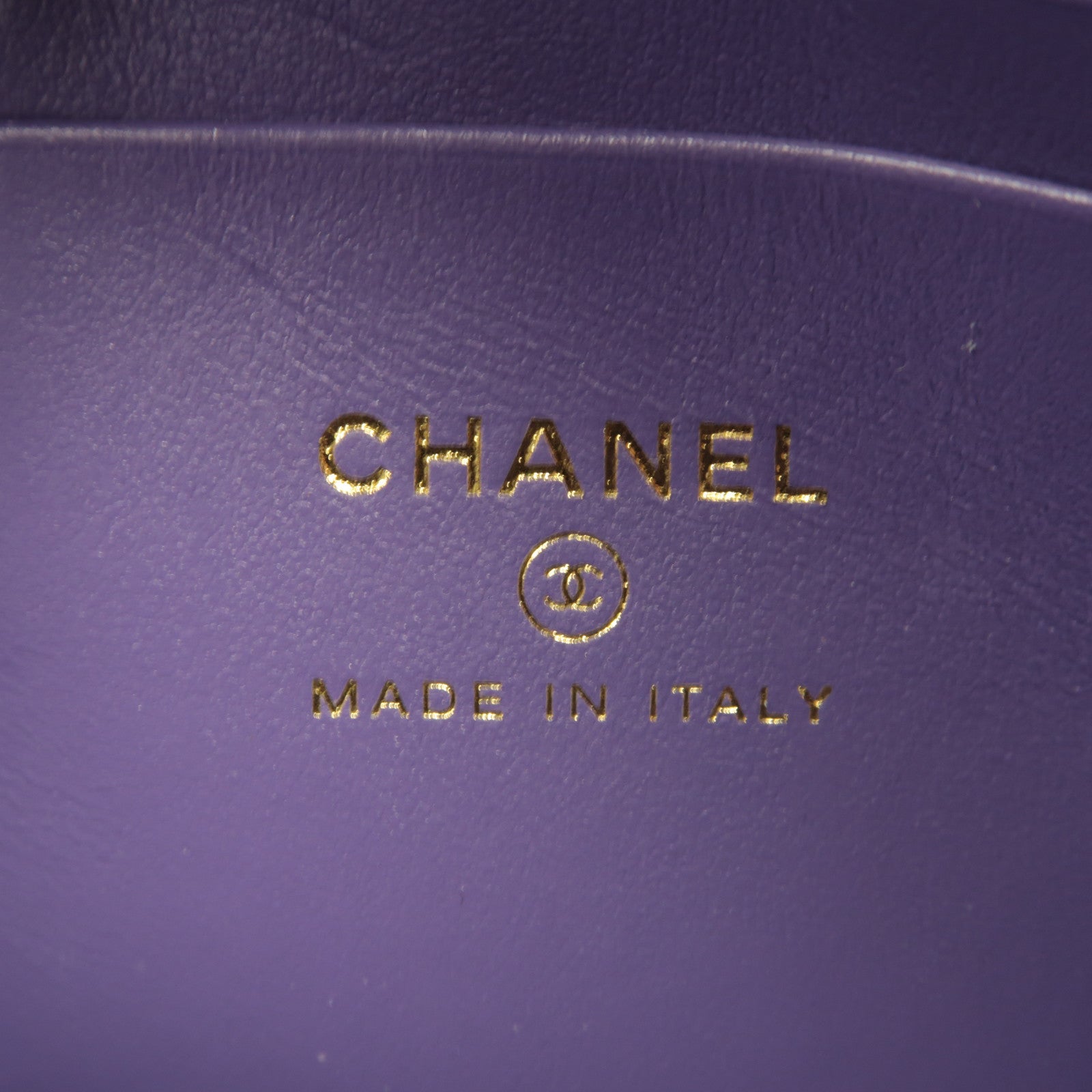 CHANEL 菱格Caviar皮革Backpack銀扣背包紫色