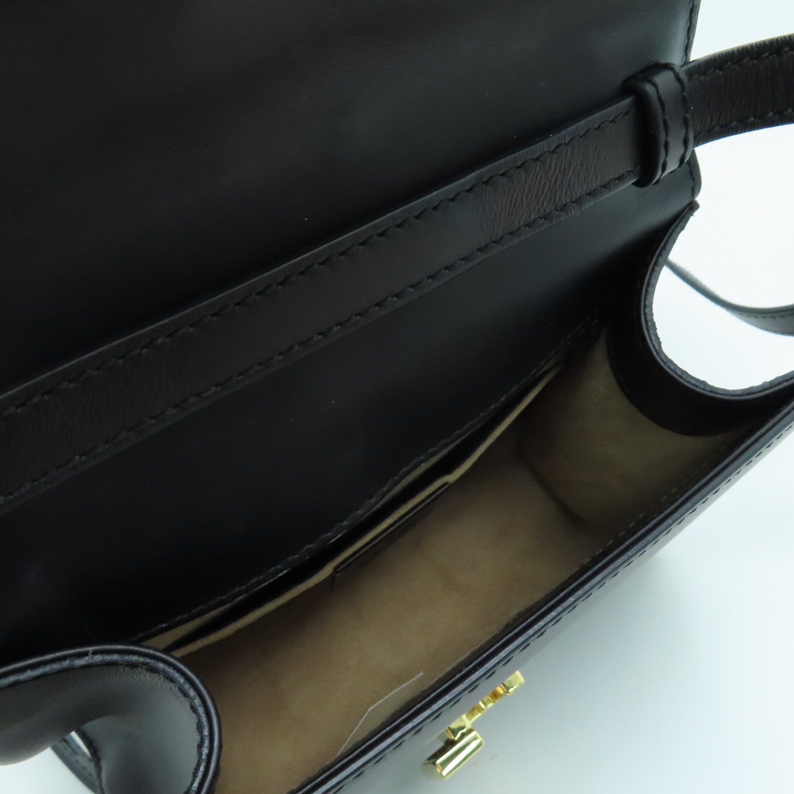 GUCCI 牛皮皮革2 Way Shoulder金扣手挽肩背兩用袋黑色