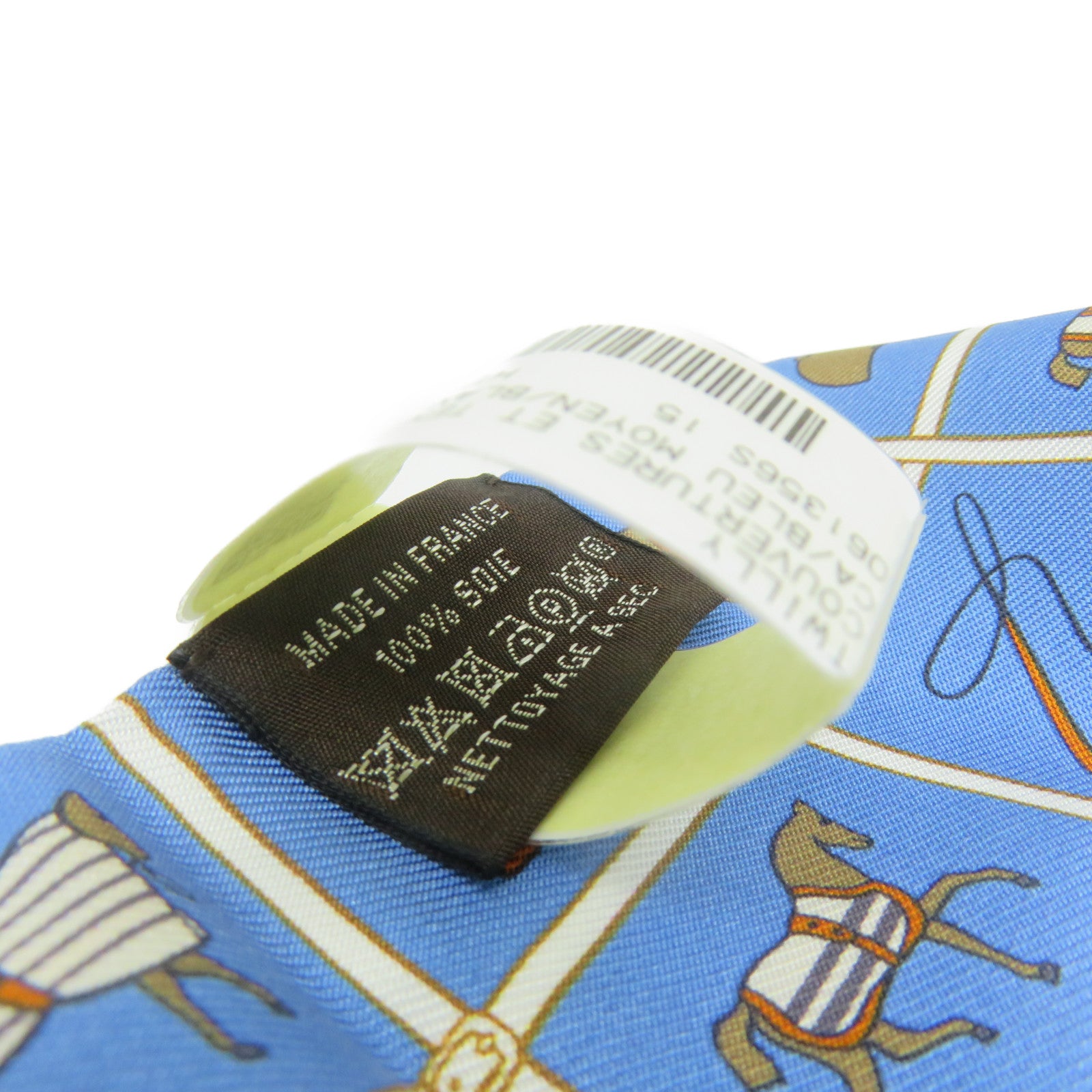 HERMES 絲質Twilly Scarf絲巾藍色/彩色