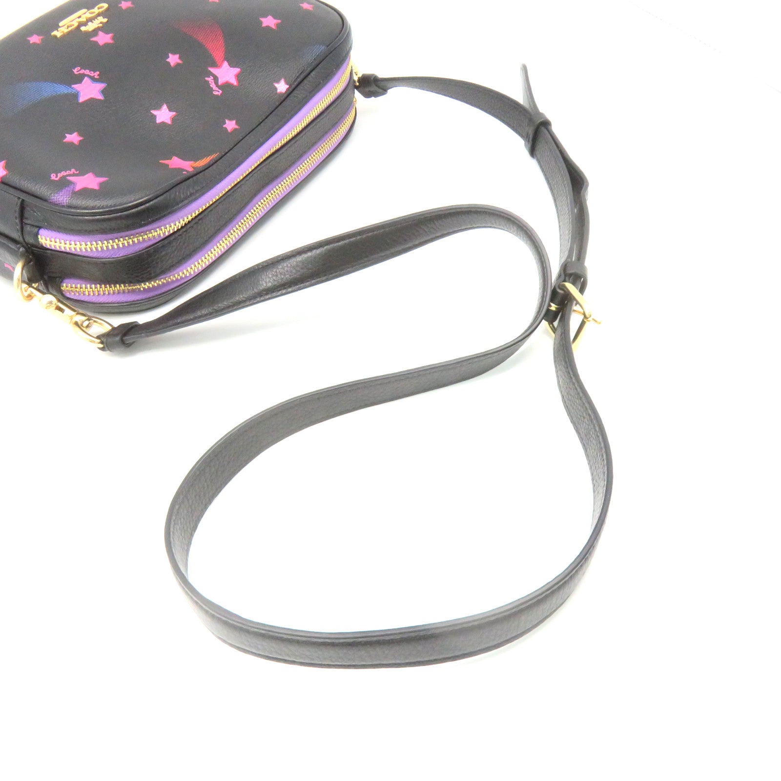 COACH 牛皮皮革Shoulder Bag肩背袋黑色/彩色