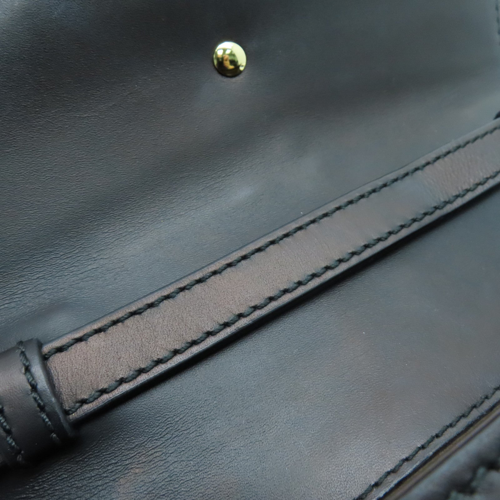 GUCCI 牛皮皮革2 Way Shoulder金扣手挽肩背兩用袋黑色