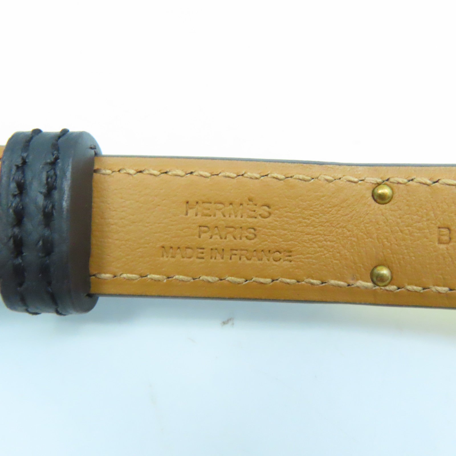 HERMES Epsom皮革Kelly Belt金扣皮帶黑色